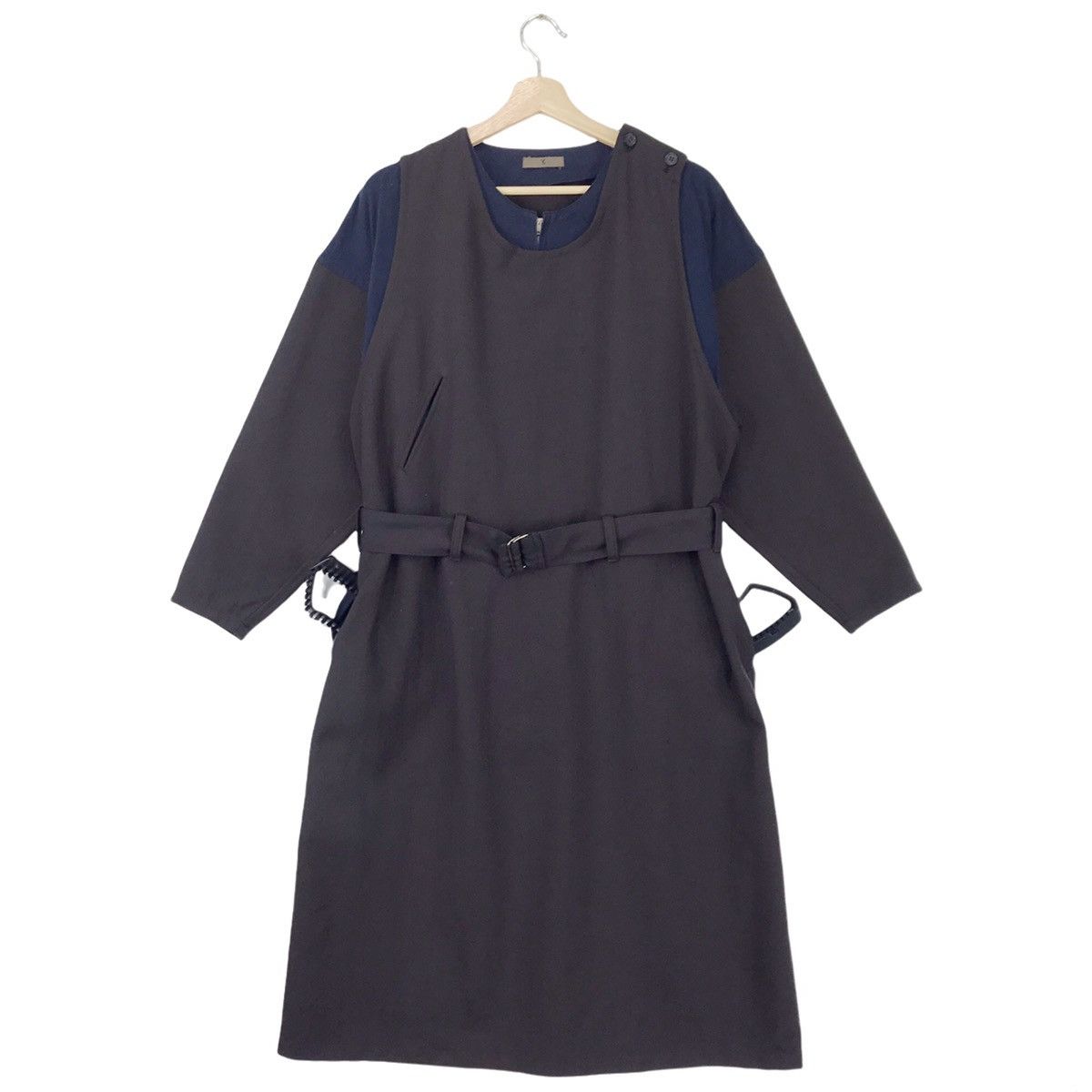 Yohji Yamamoto YS Yohji Yamamoto Double Layered Wool Long Coat Jacket Size US L / EU 52-54 / 3 - 8 Thumbnail