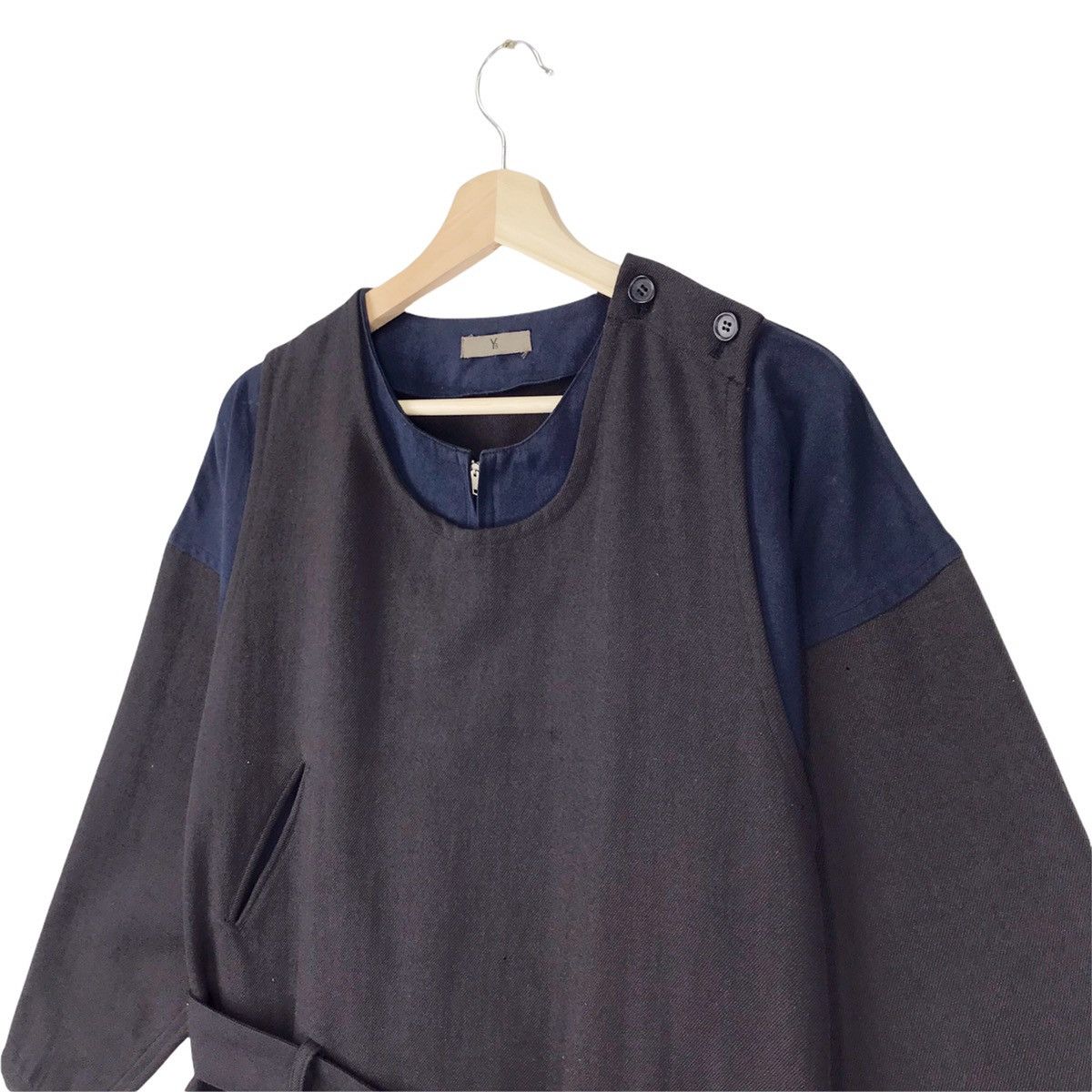 Yohji Yamamoto YS Yohji Yamamoto Double Layered Wool Long Coat Jacket Size US L / EU 52-54 / 3 - 4 Thumbnail
