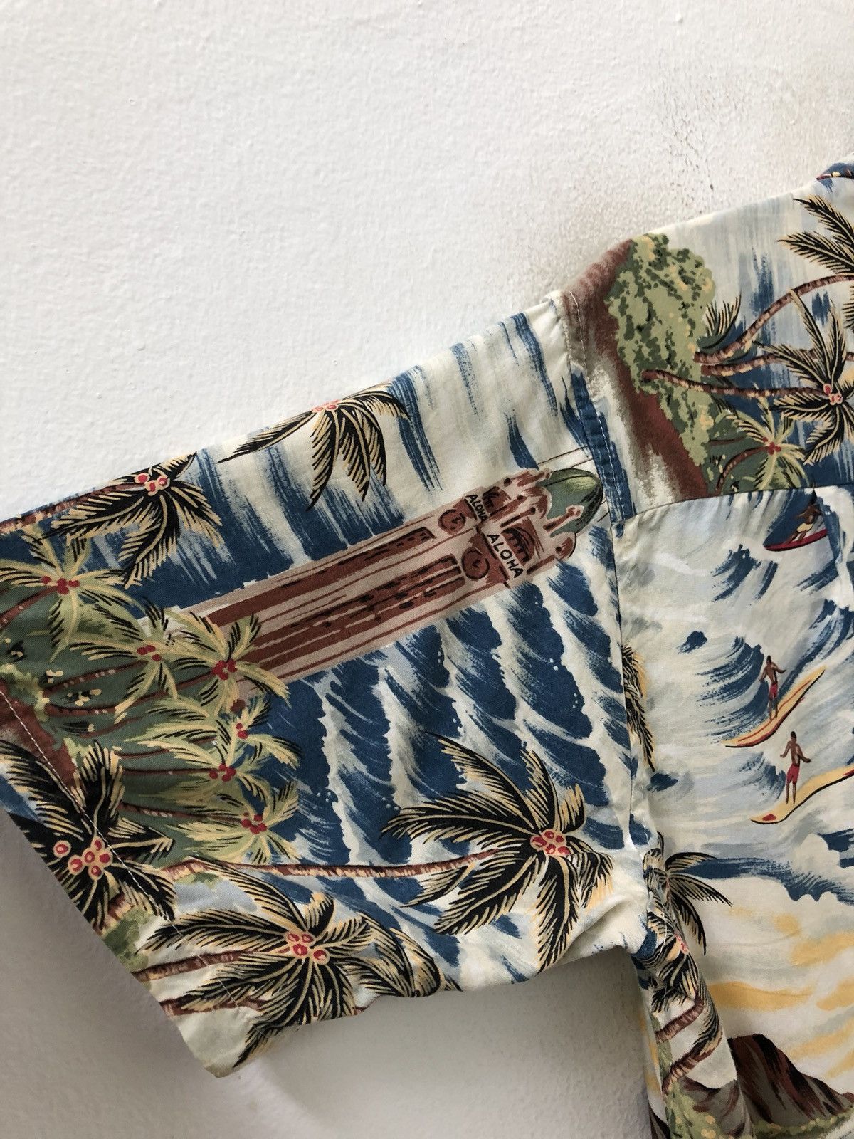 Vintage VTG Pineapple Juice Aloha Palm Trees Beach Rayon Hawaiian Size US M / EU 48-50 / 2 - 12 Thumbnail