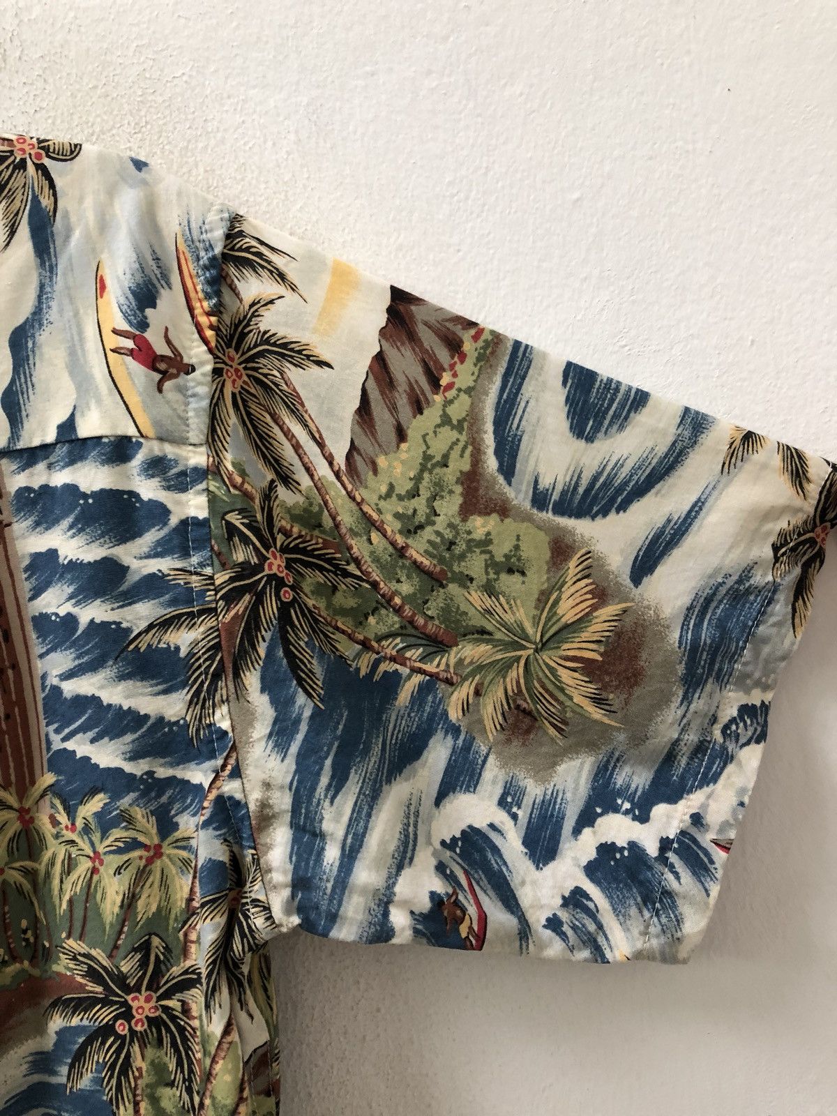 Vintage VTG Pineapple Juice Aloha Palm Trees Beach Rayon Hawaiian Size US M / EU 48-50 / 2 - 11 Thumbnail