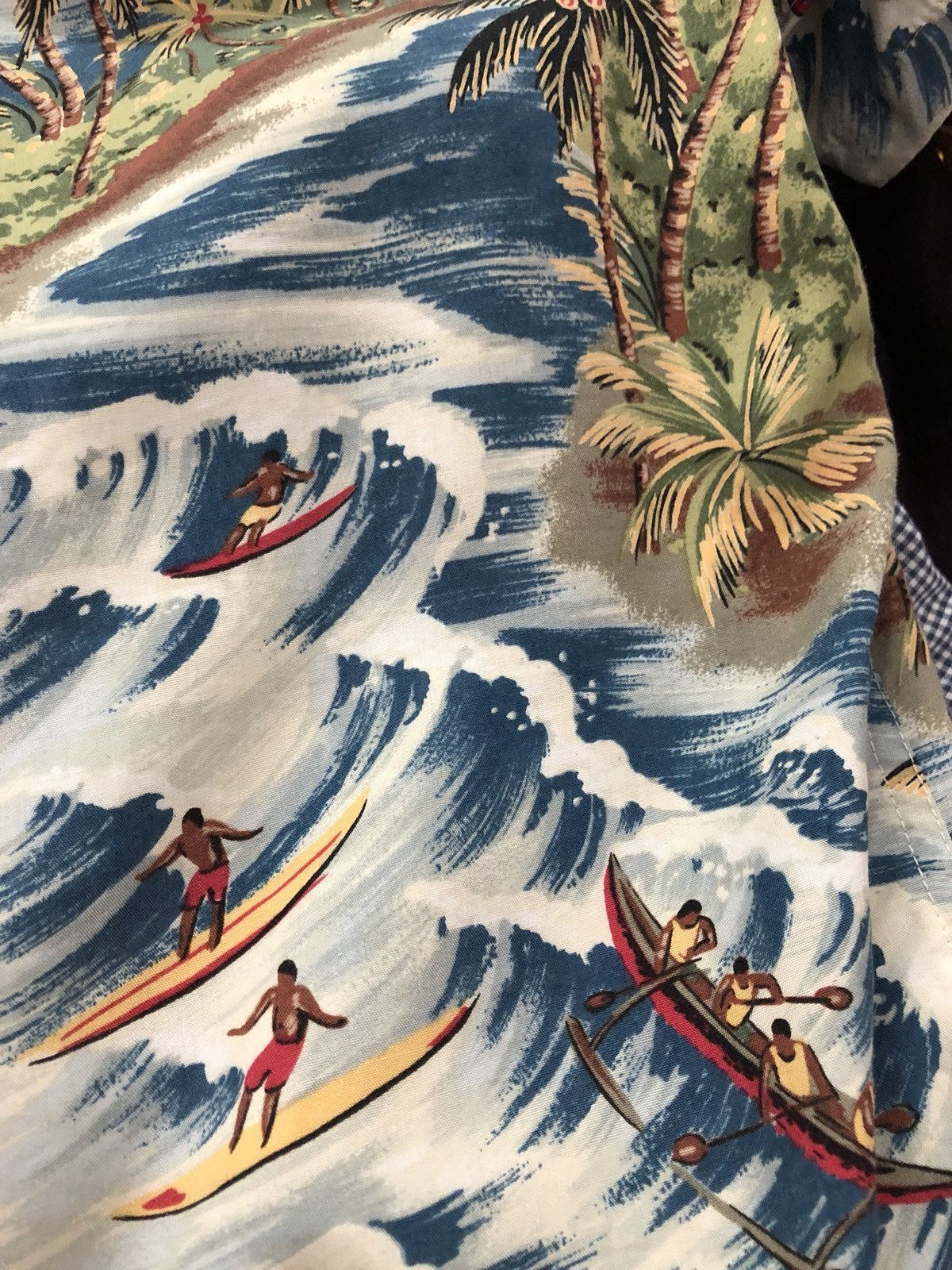 Vintage VTG Pineapple Juice Aloha Palm Trees Beach Rayon Hawaiian Size US M / EU 48-50 / 2 - 15 Thumbnail