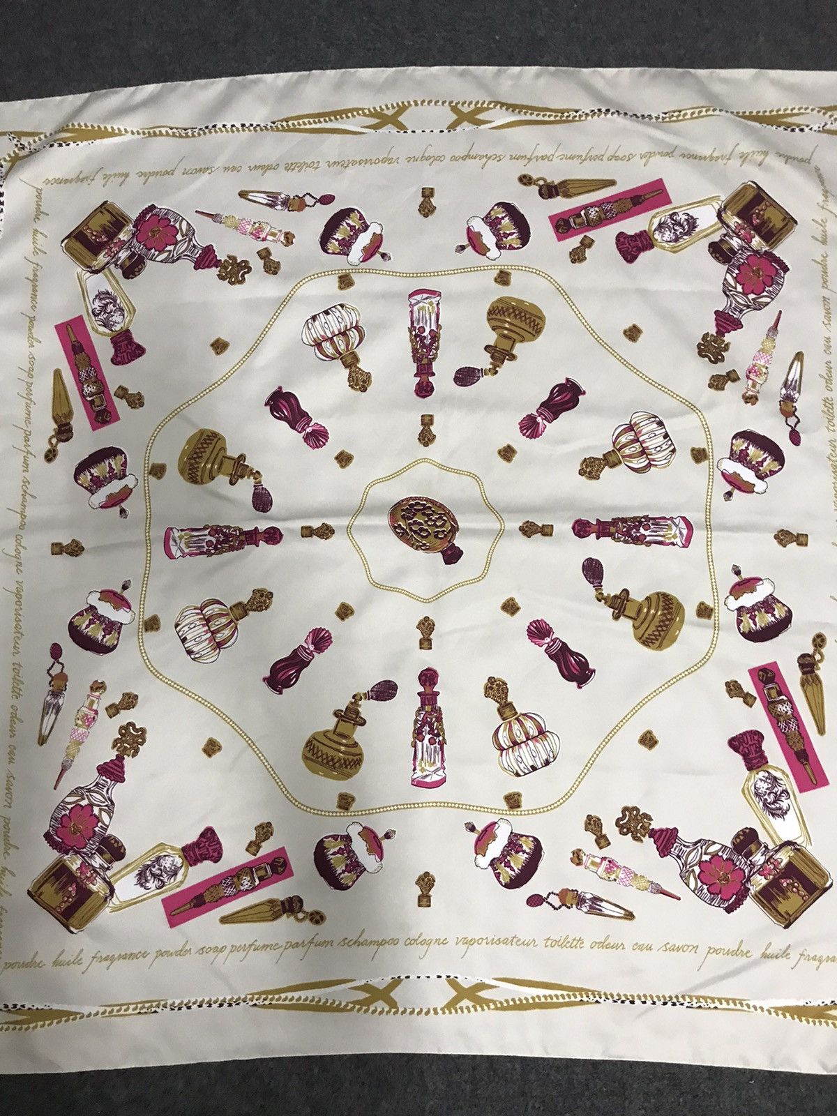 Other Vintage H&M Silk Scarf Antique Material Pocket Square Size ONE SIZE - 3 Thumbnail