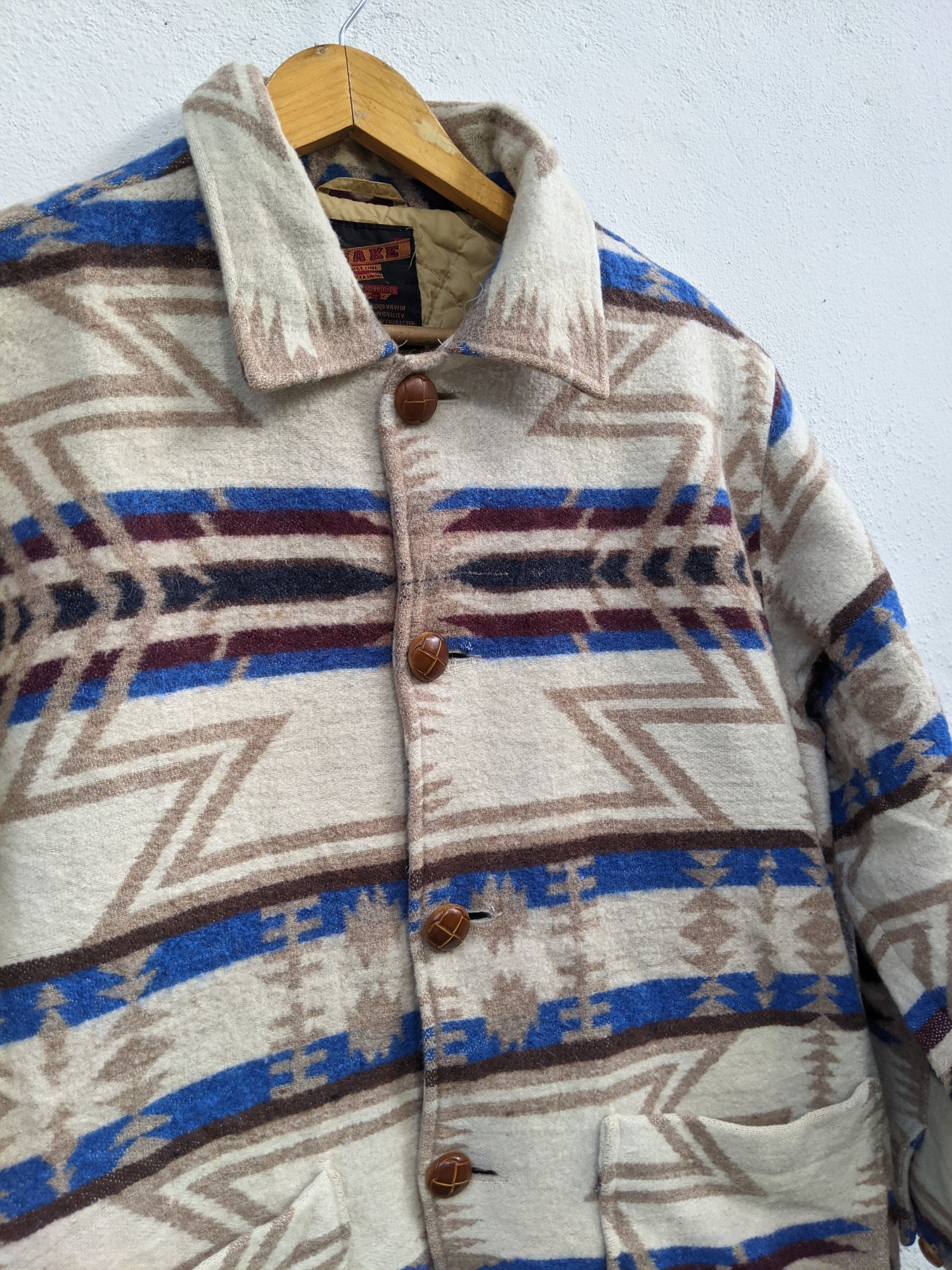 Japanese Brand JAKE NAVAJO BUTTON DOWN JACKET Size US M / EU 48-50 / 2 - 7 Thumbnail
