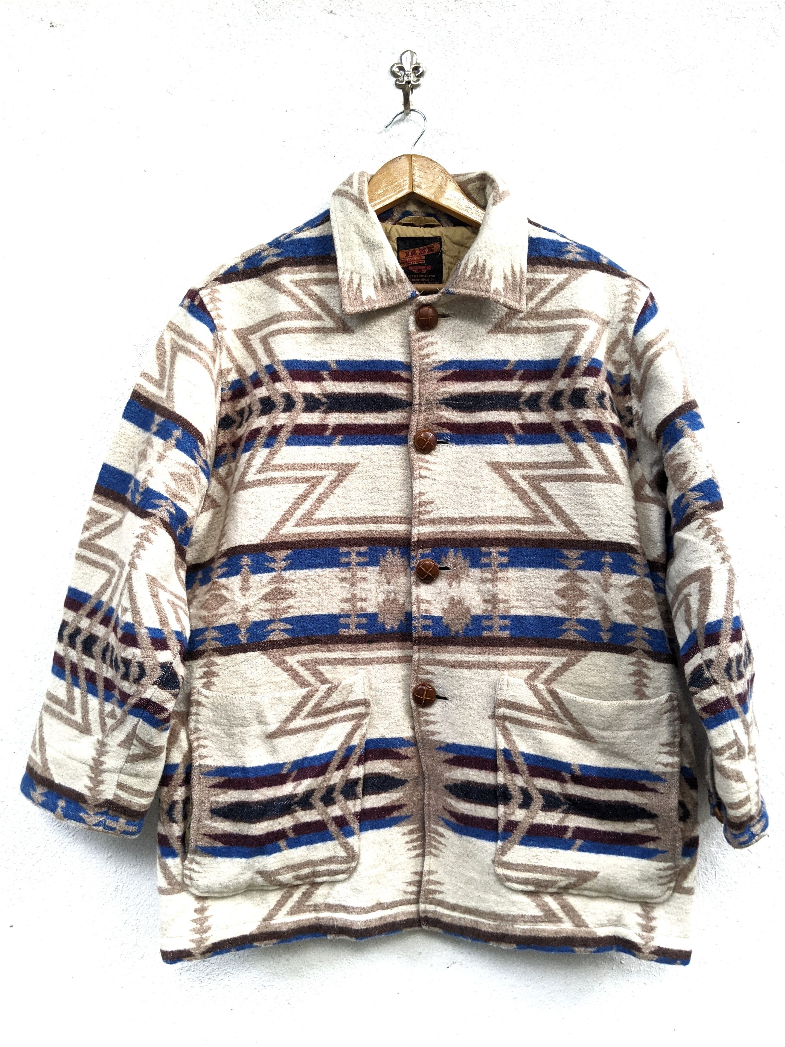 Japanese Brand JAKE NAVAJO BUTTON DOWN JACKET Size US M / EU 48-50 / 2 - 1 Thumbnail