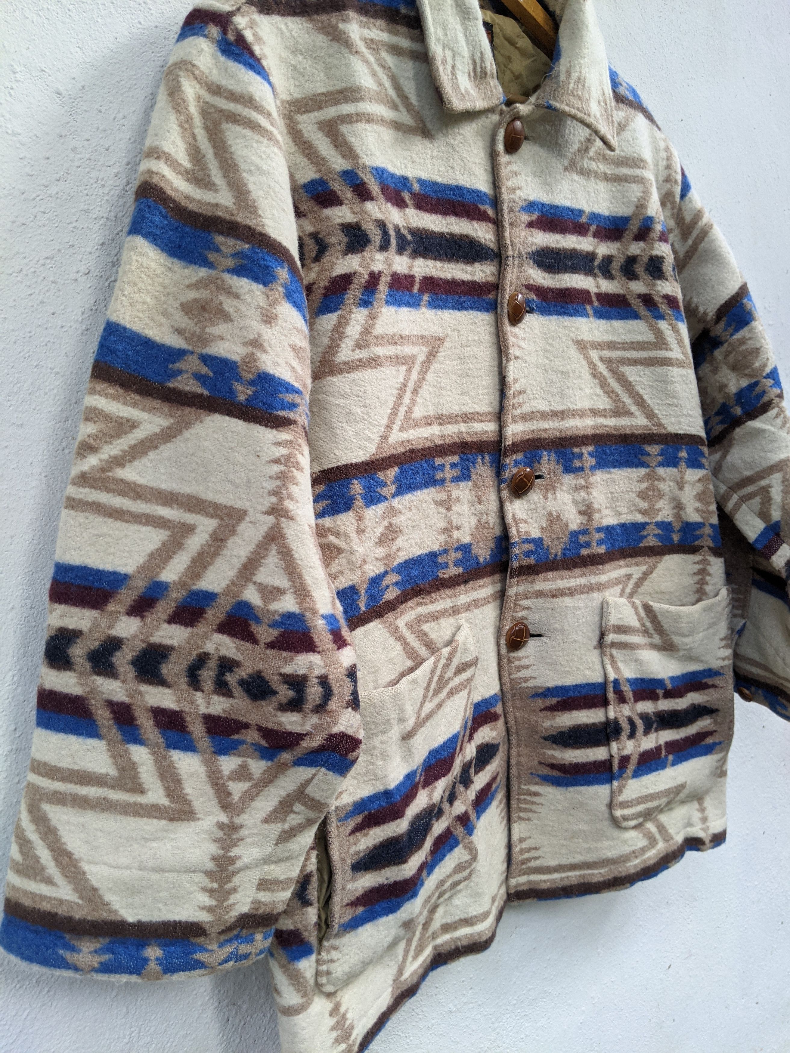 Japanese Brand JAKE NAVAJO BUTTON DOWN JACKET Size US M / EU 48-50 / 2 - 8 Thumbnail