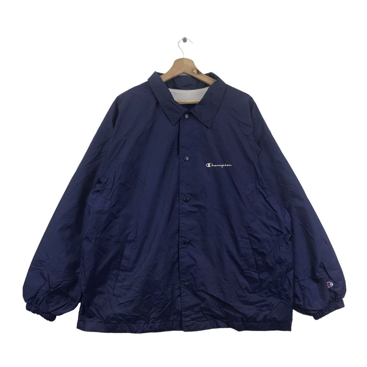 Champion Vintage CHAMPION SCRIPT USA Sportswear Windbreaker Jacket Size US L / EU 52-54 / 3 - 1 Thumbnail