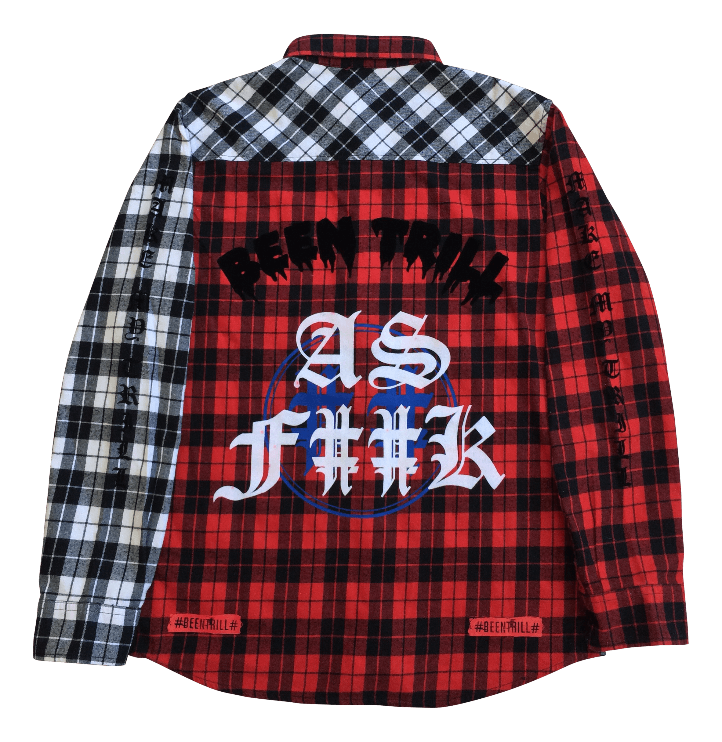image of Og Been Trill Reconstructed Logo Flannel, Men's (Size Medium)
