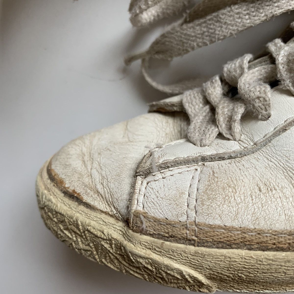 Nike × Vintage Vintage 80s Nike blazer high shoe white size 6 distressed Size US 6 / EU 39 - 3 Thumbnail