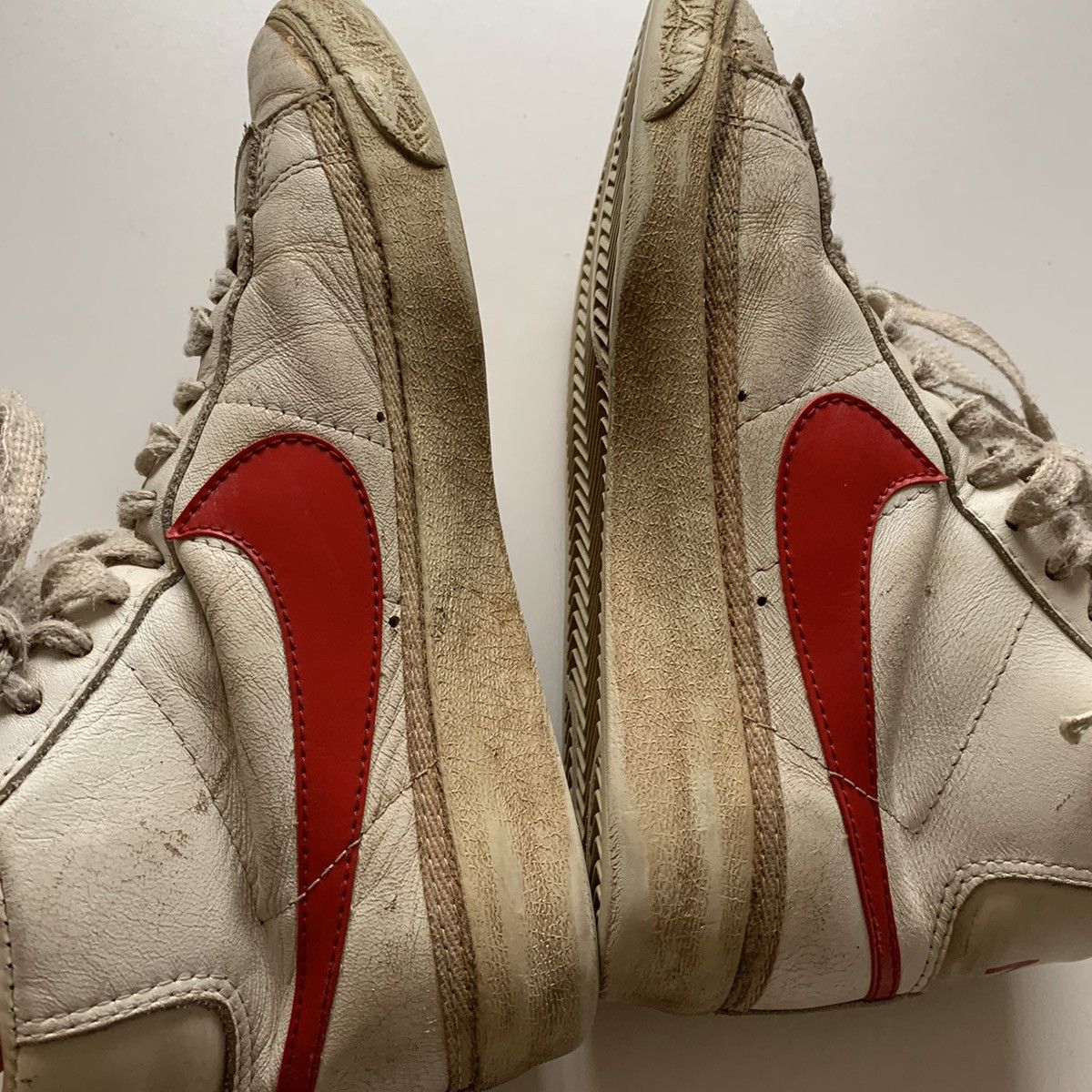Nike × Vintage Vintage 80s Nike blazer high shoe white size 6 distressed Size US 6 / EU 39 - 6 Thumbnail
