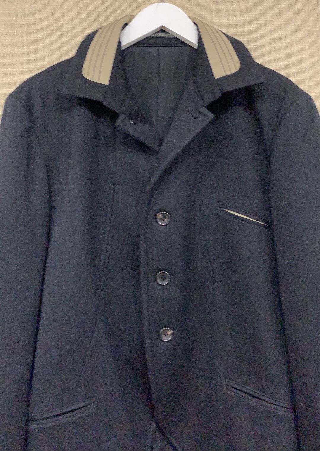 Yohji Yamamoto Yohji Yamamoto Pour Homme contrast collar,bottom jacket Size 38R - 3 Thumbnail