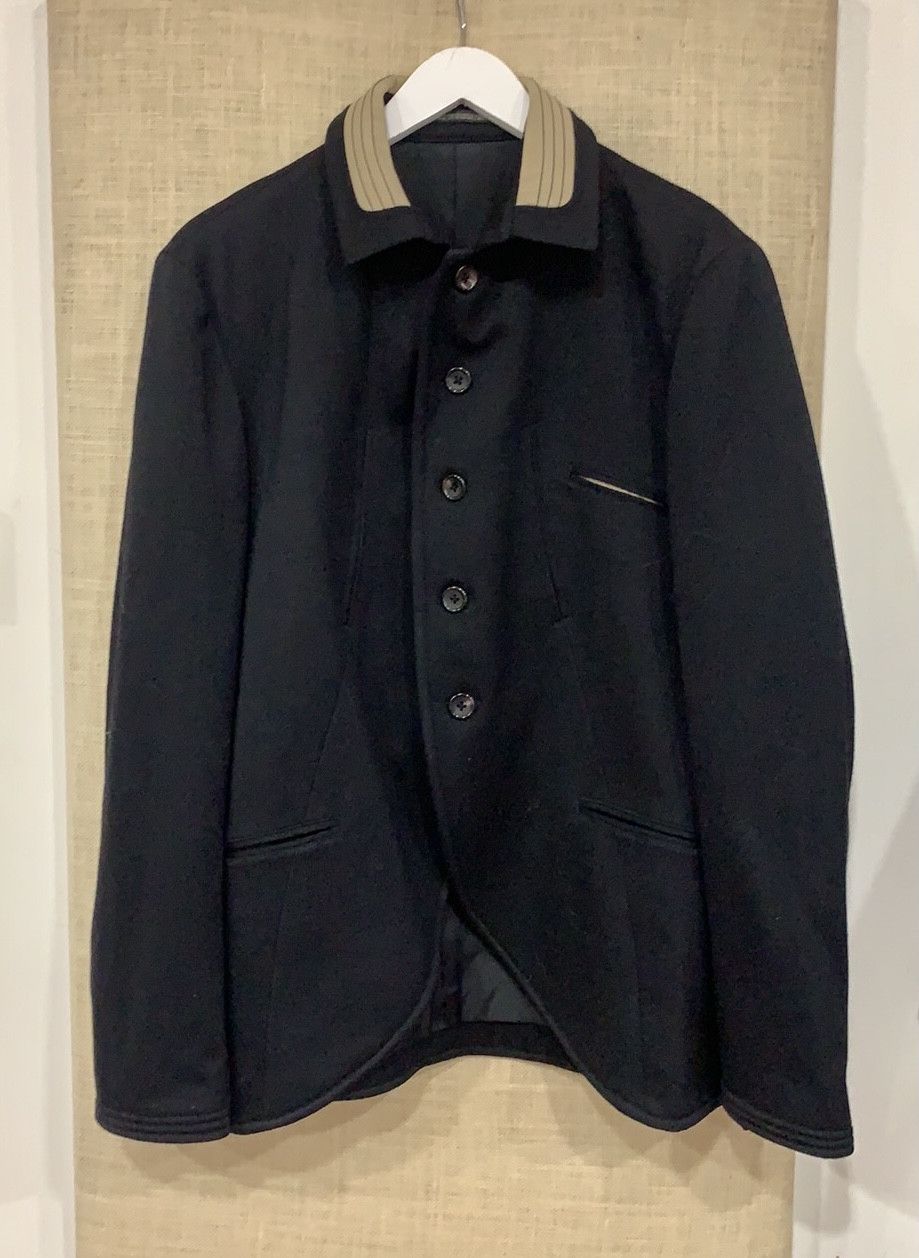 Yohji Yamamoto Yohji Yamamoto Pour Homme contrast collar,bottom jacket Size 38R - 2 Thumbnail
