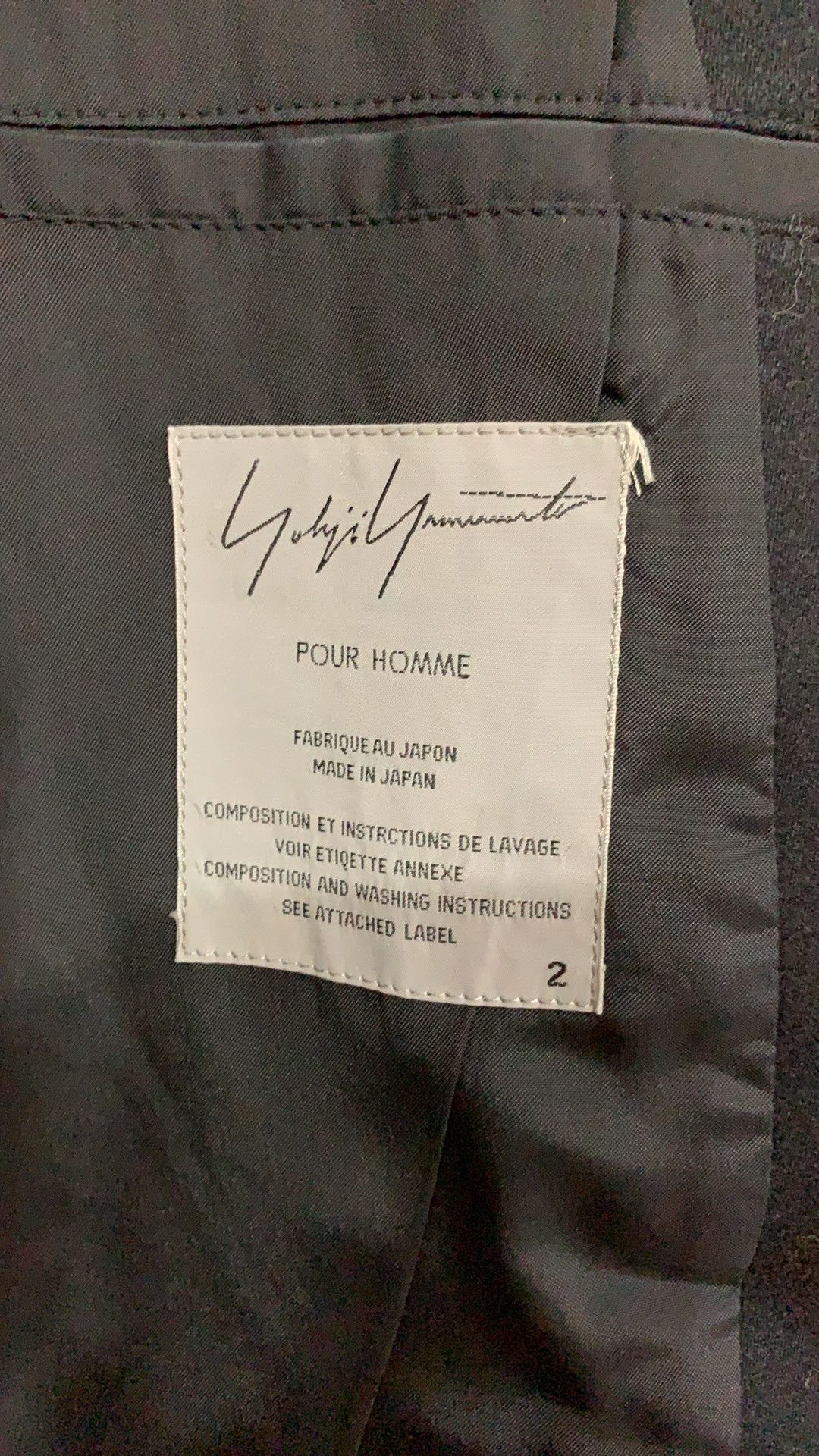 Yohji Yamamoto Yohji Yamamoto Pour Homme contrast collar,bottom jacket Size 38R - 14 Thumbnail
