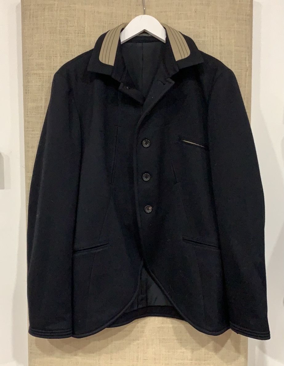 Yohji Yamamoto Yohji Yamamoto Pour Homme contrast collar,bottom jacket Size 38R - 1 Thumbnail