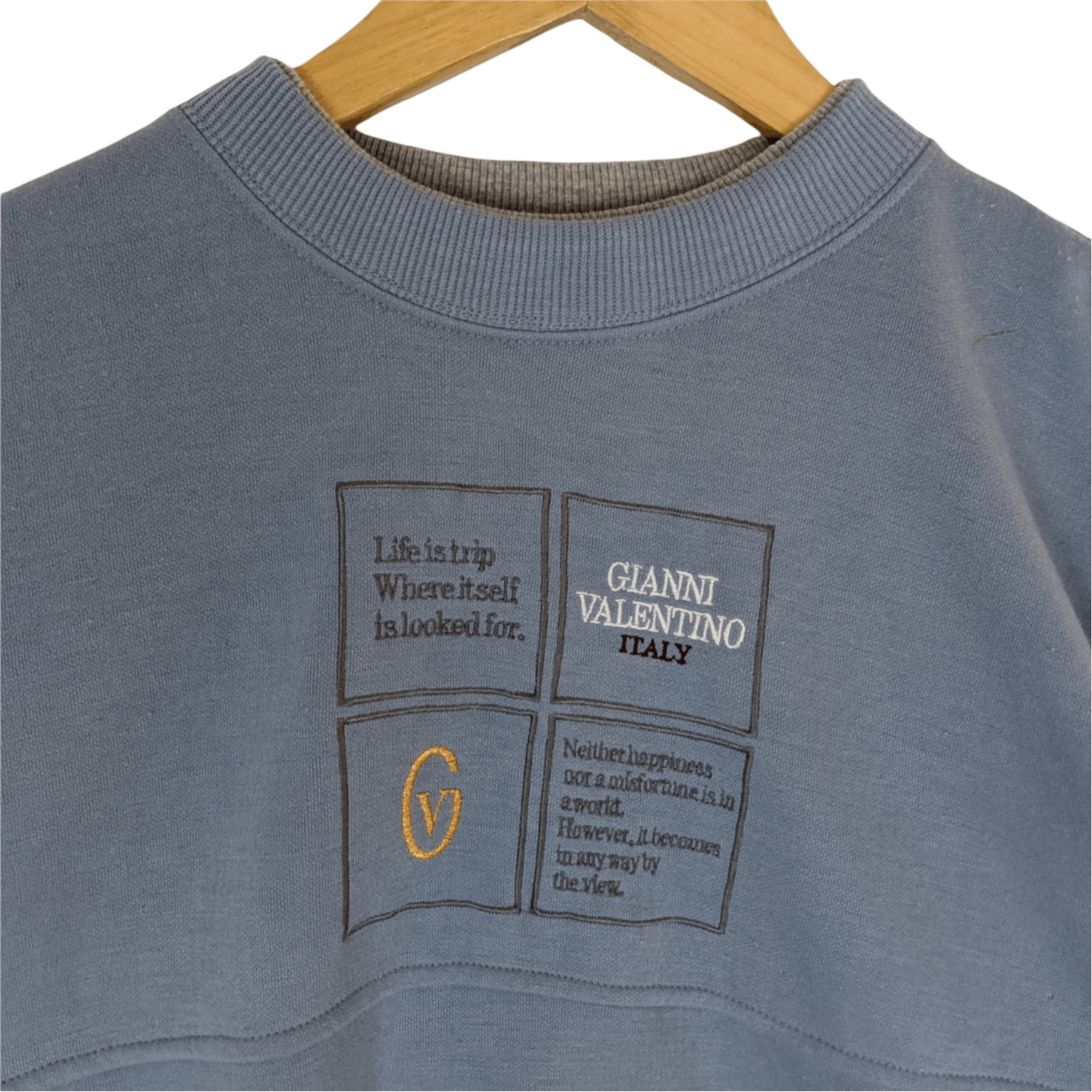 Gianni Valentino × Valentino GIANNI VALENTINO Big Spell Out Logo Jumper Sweatshirt Size US M / EU 48-50 / 2 - 4 Thumbnail