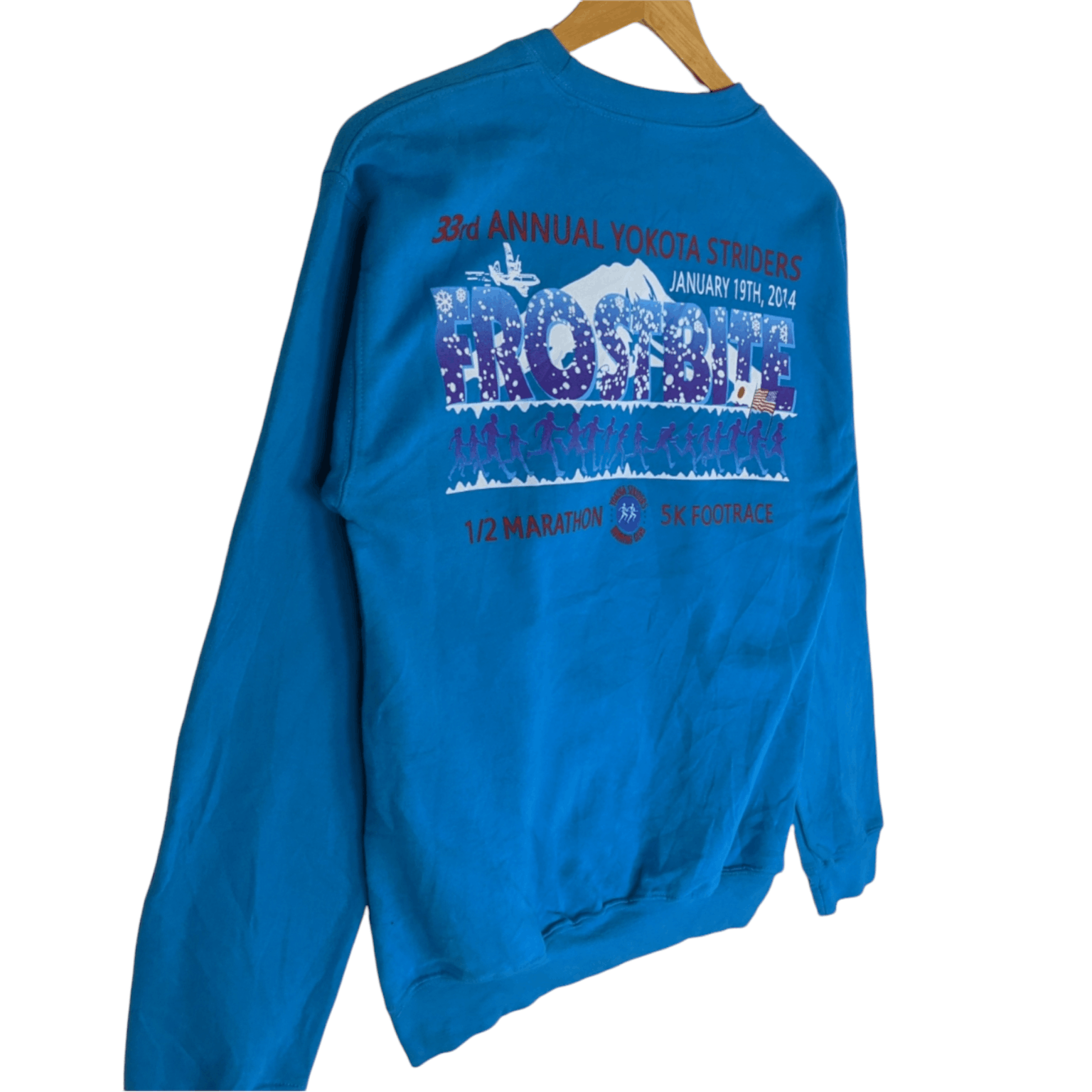 Japanese Brand YOKOTA STRIDERS 2014 Japan Running Club Jumper Sweatshirt Size US S / EU 44-46 / 1 - 6 Thumbnail