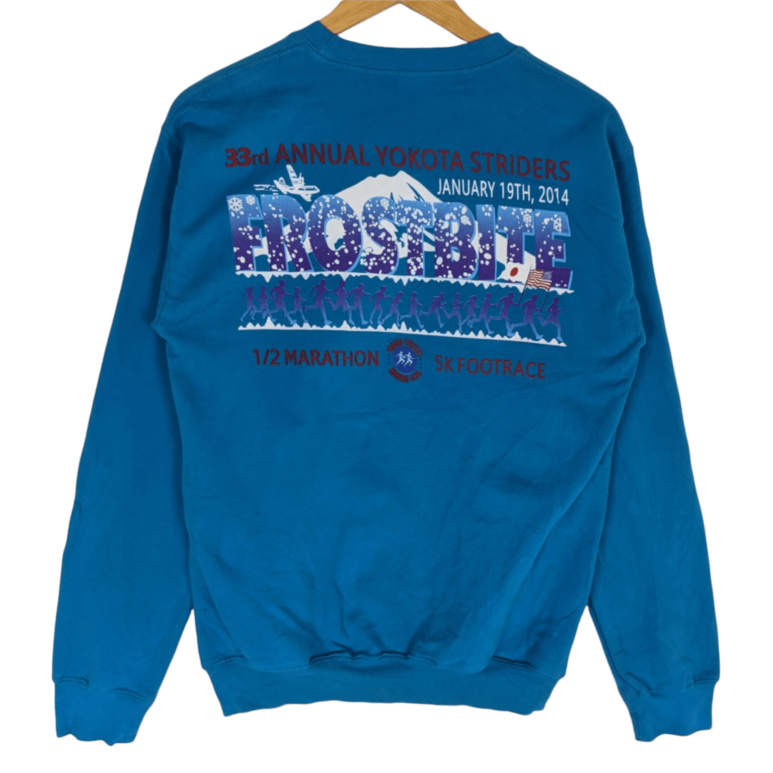 Japanese Brand YOKOTA STRIDERS 2014 Japan Running Club Jumper Sweatshirt Size US S / EU 44-46 / 1 - 4 Thumbnail