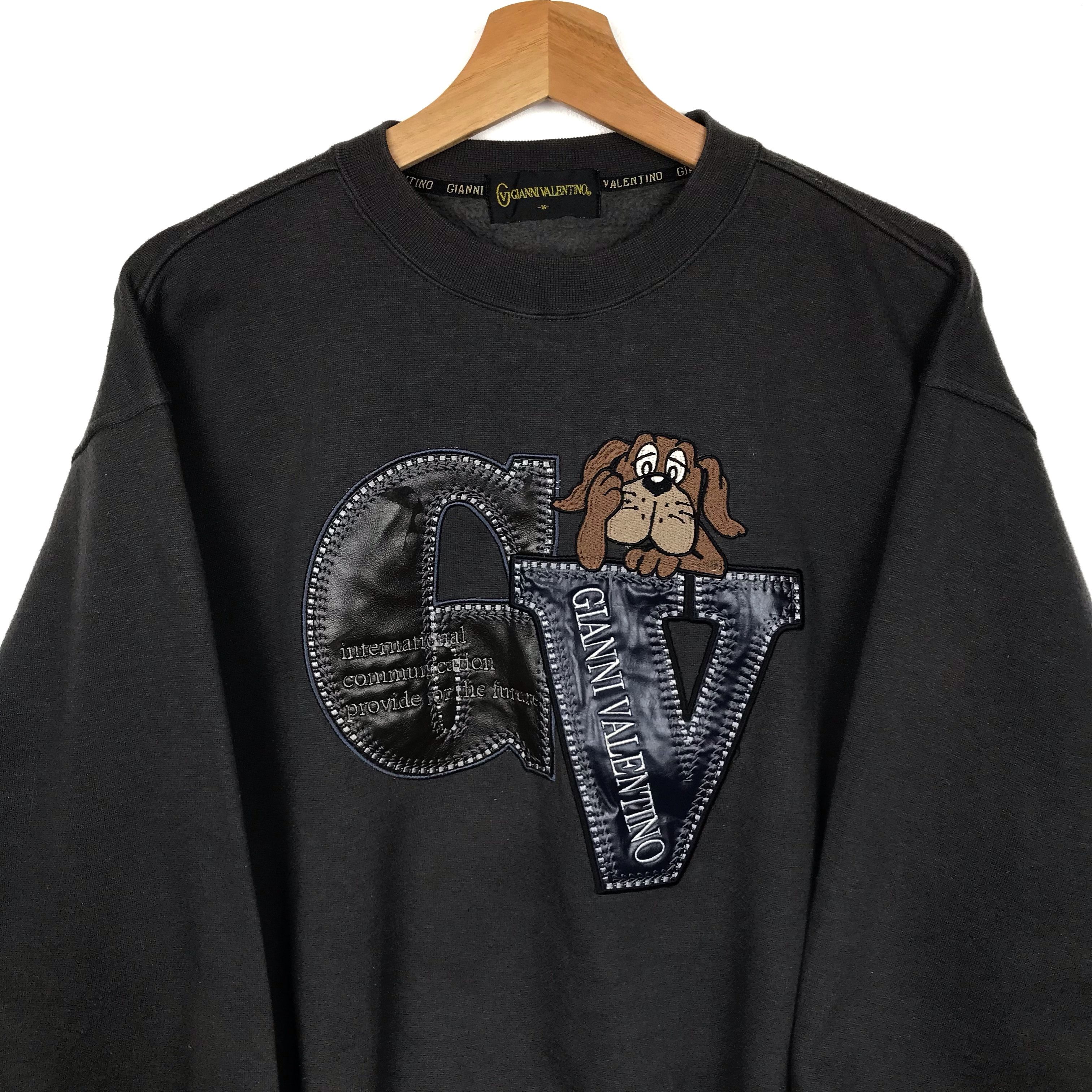 Gianni Valentino Vintage Gianni Valentino Embroidered Logo Sweatshirt Size US M / EU 48-50 / 2 - 2 Thumbnail