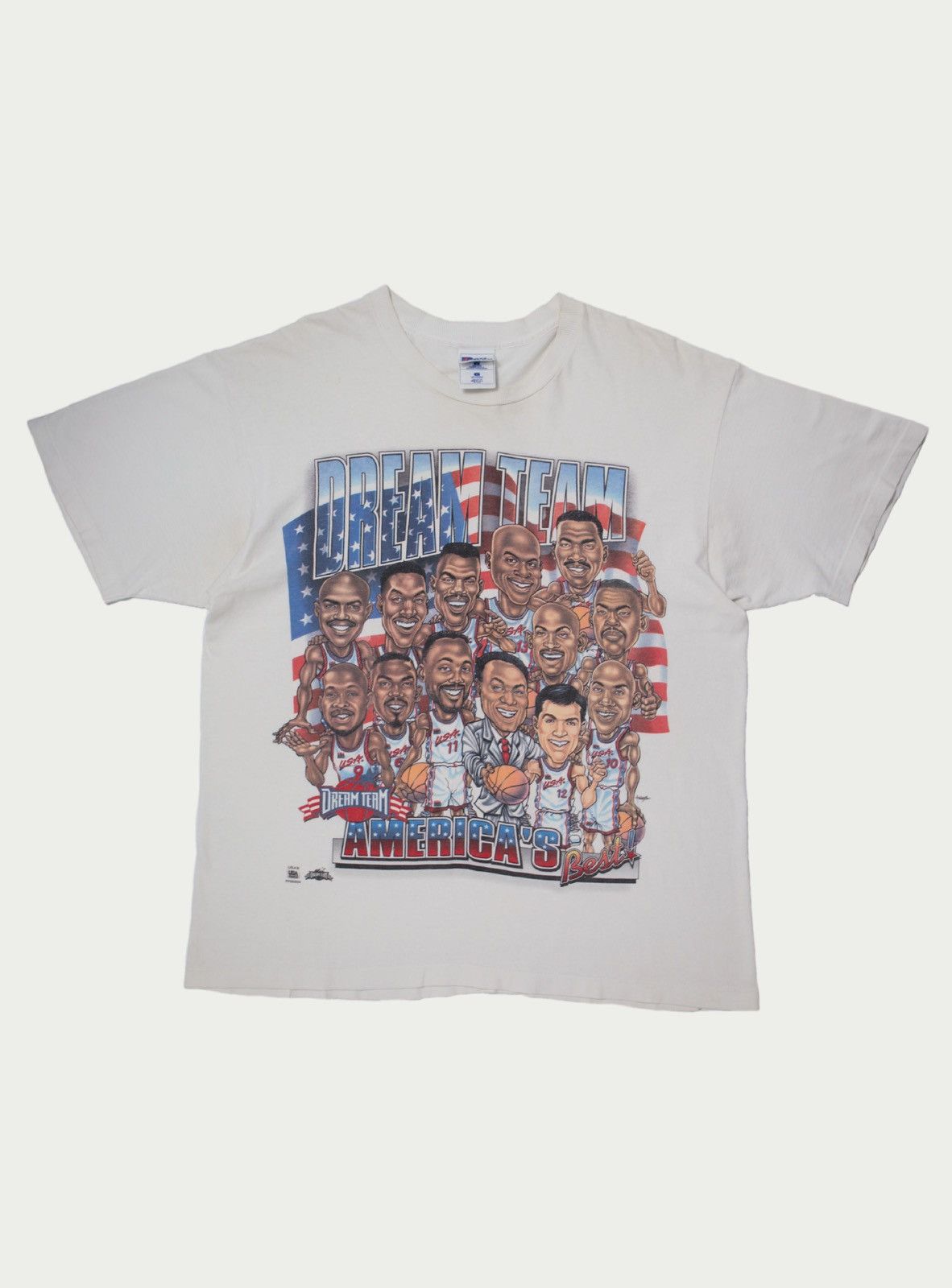 NBA Vintage 90s NBA Dream Team III USA Caricature T Shirt Size US L / EU 52-54 / 3 - 1 Thumbnail