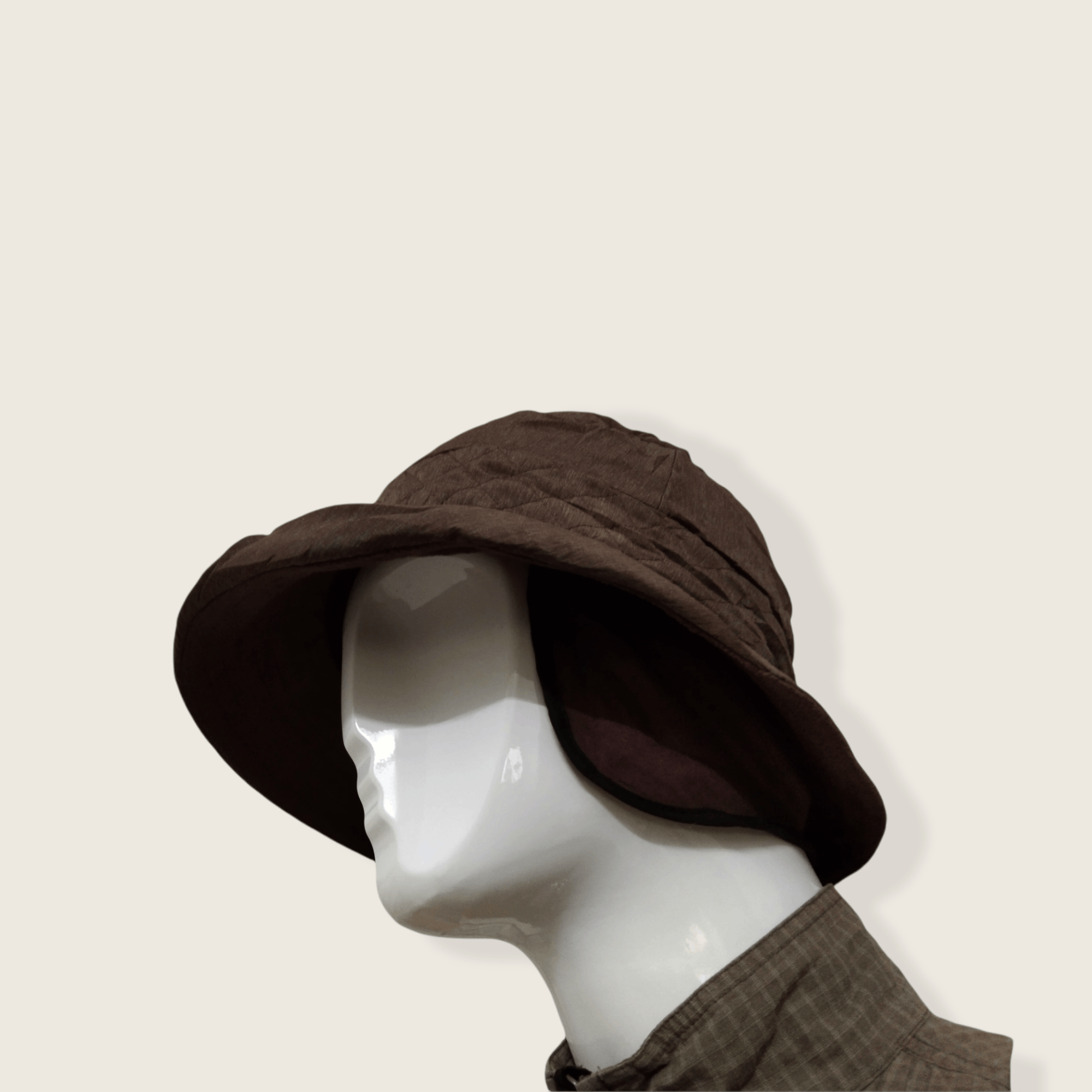 Japanese Brand × Vintage RARE VINTAGE DESIGNER QUILT EAR FLAP BUCKET HAT Size ONE SIZE - 6 Thumbnail