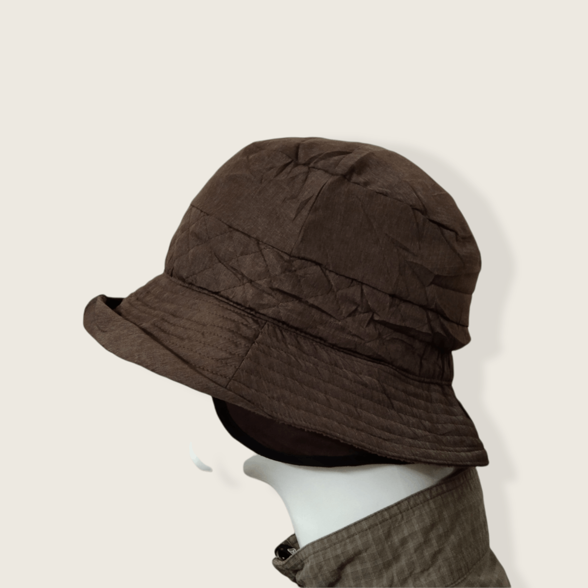 Japanese Brand × Vintage RARE VINTAGE DESIGNER QUILT EAR FLAP BUCKET HAT Size ONE SIZE - 4 Thumbnail