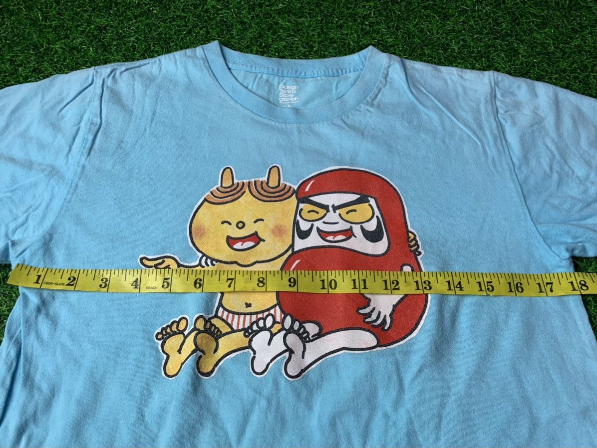 Anime Little Daruma and Kaminari Children's Tale Popular Art Tee Size S / US 4 / IT 40 - 4 Thumbnail