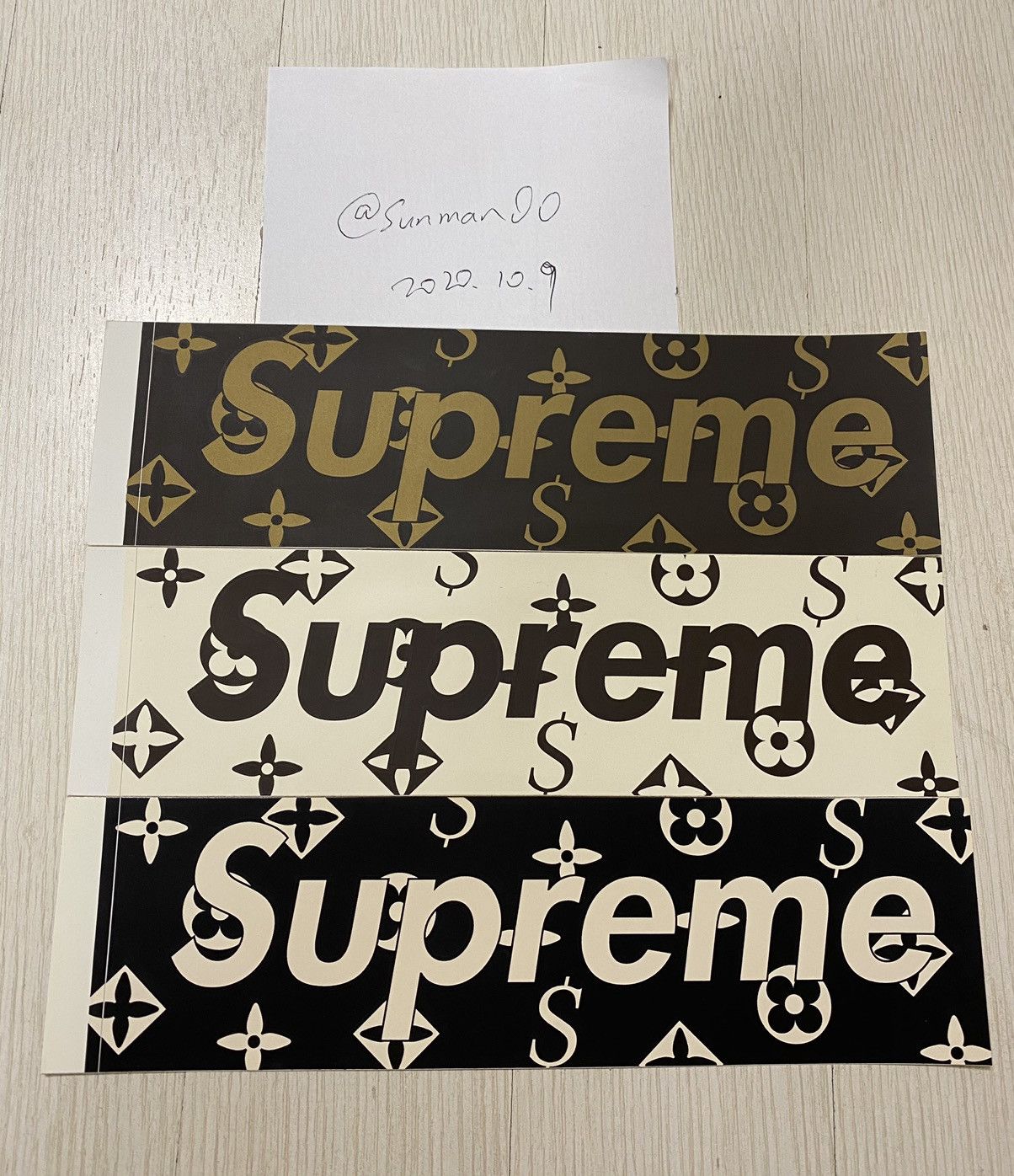 Supreme Louis Vuitton Box Logo Stickers