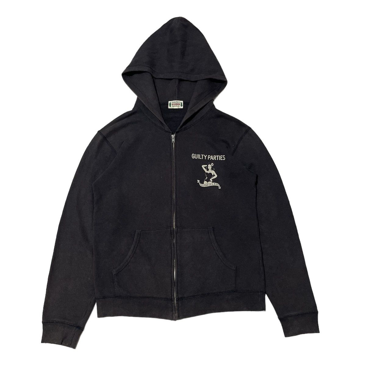 image of Faded. Wacko Maria Guilty Parties Zip Hoodie in Black, Men's (Size Medium)