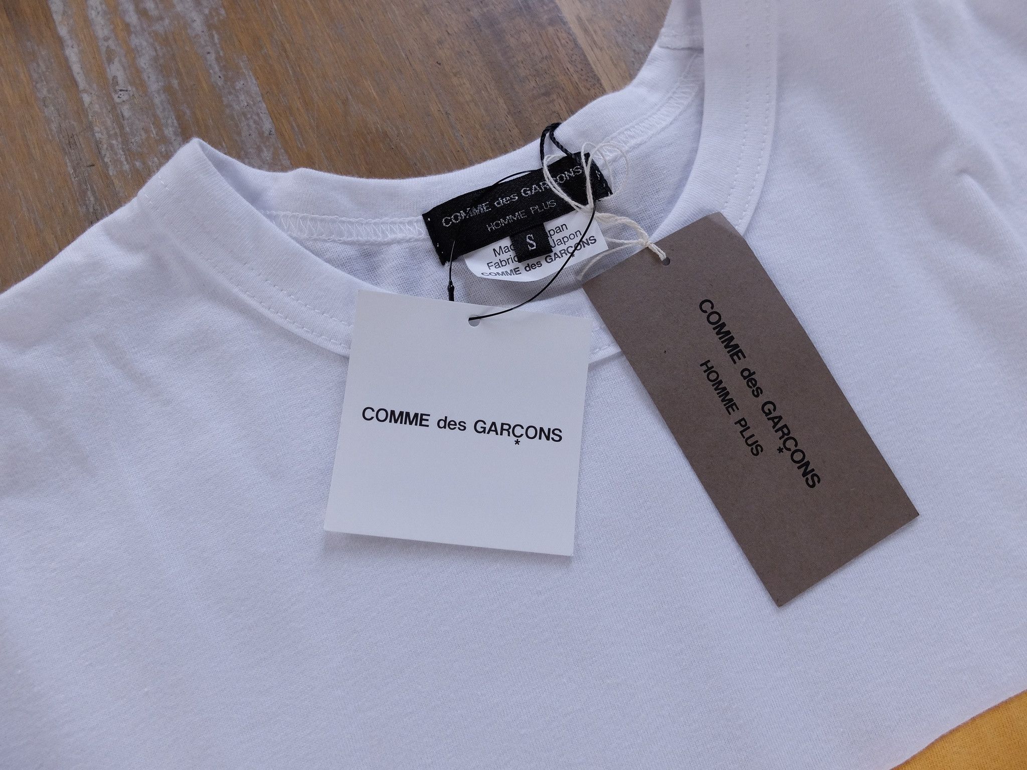 Comme des Garcons Homme Plus COMME DES GARCONS Homme Plus white print t-shirt Small q Size US S / EU 44-46 / 1 - 2 Thumbnail