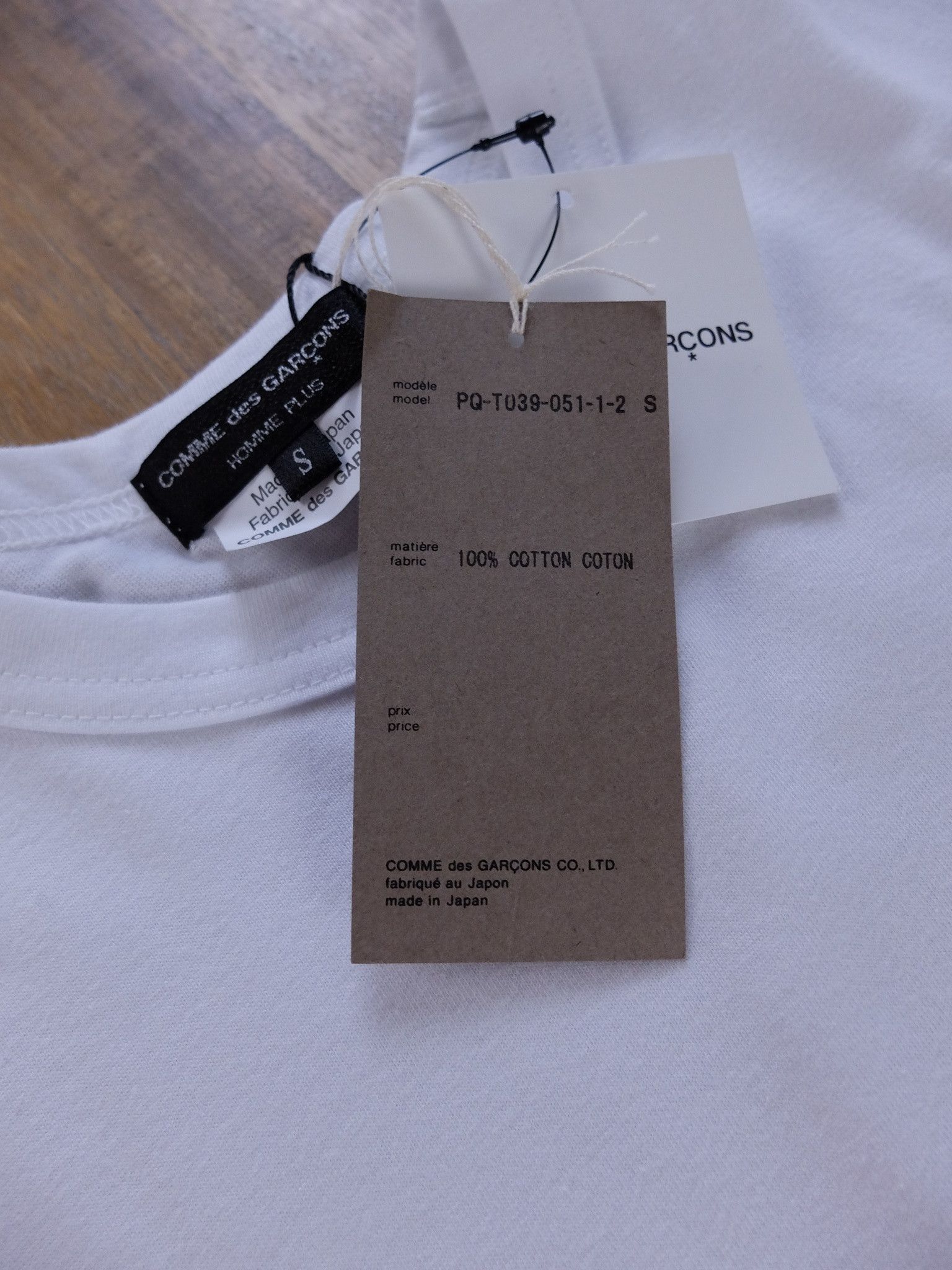 Comme des Garcons Homme Plus COMME DES GARCONS Homme Plus white print t-shirt Small q Size US S / EU 44-46 / 1 - 3 Thumbnail