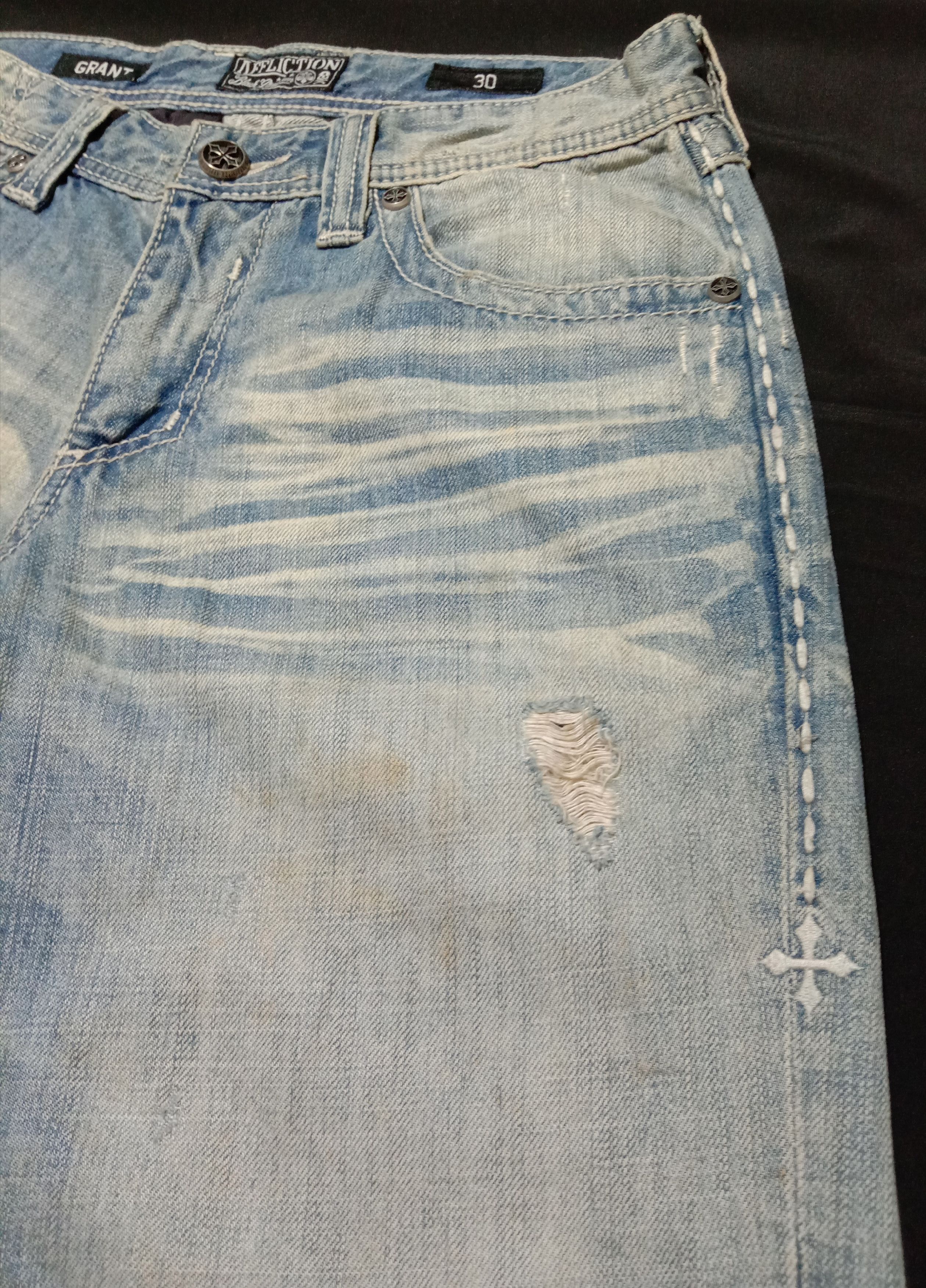 Affliction Vintage Affliction Distressed Denim Jeans Beauty Faded Size US 30 / EU 46 - 2 Thumbnail