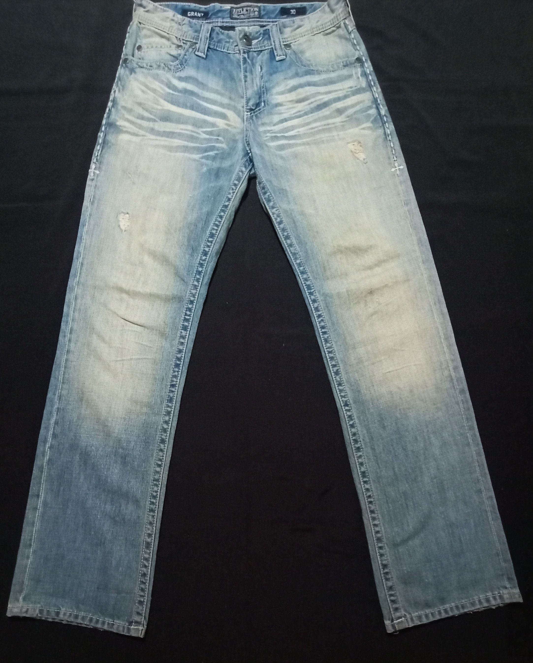 Affliction Vintage Affliction Distressed Denim Jeans Beauty Faded Size US 30 / EU 46 - 3 Thumbnail