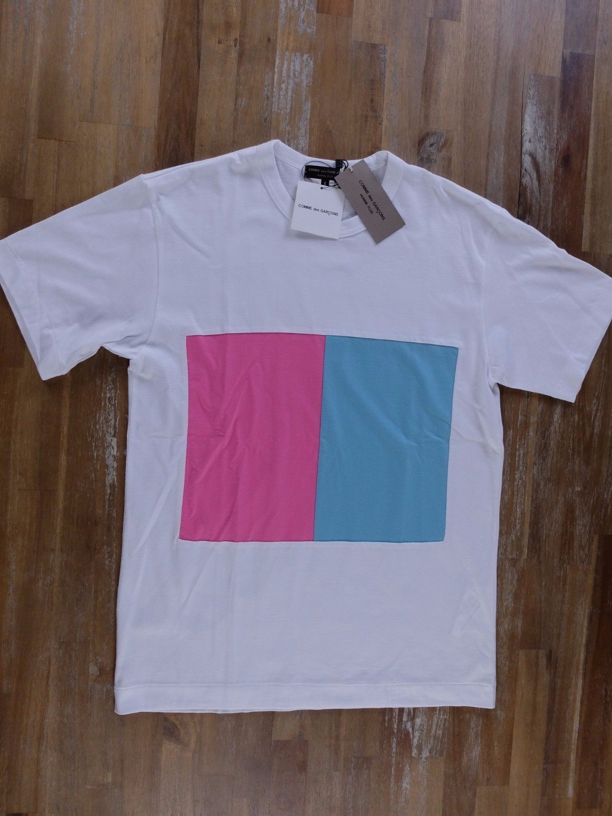 Comme des Garcons COMME DES GARCONS Homme Plus white color mix t-shirt Small q Size US S / EU 44-46 / 1 - 1 Thumbnail