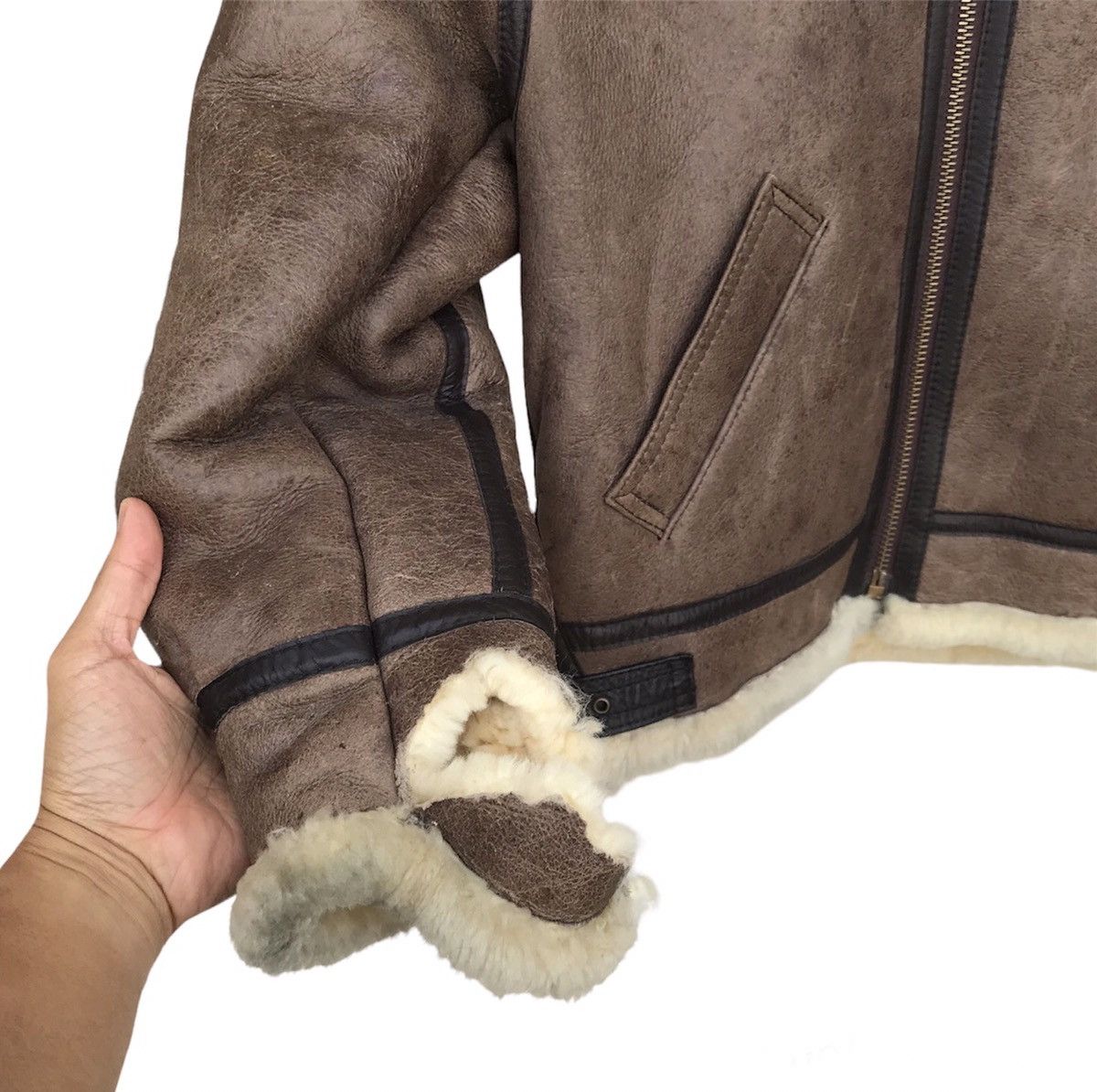 Other Vintage B3 Leather jacket sheepskin Size US L / EU 52-54 / 3 - 6 Thumbnail