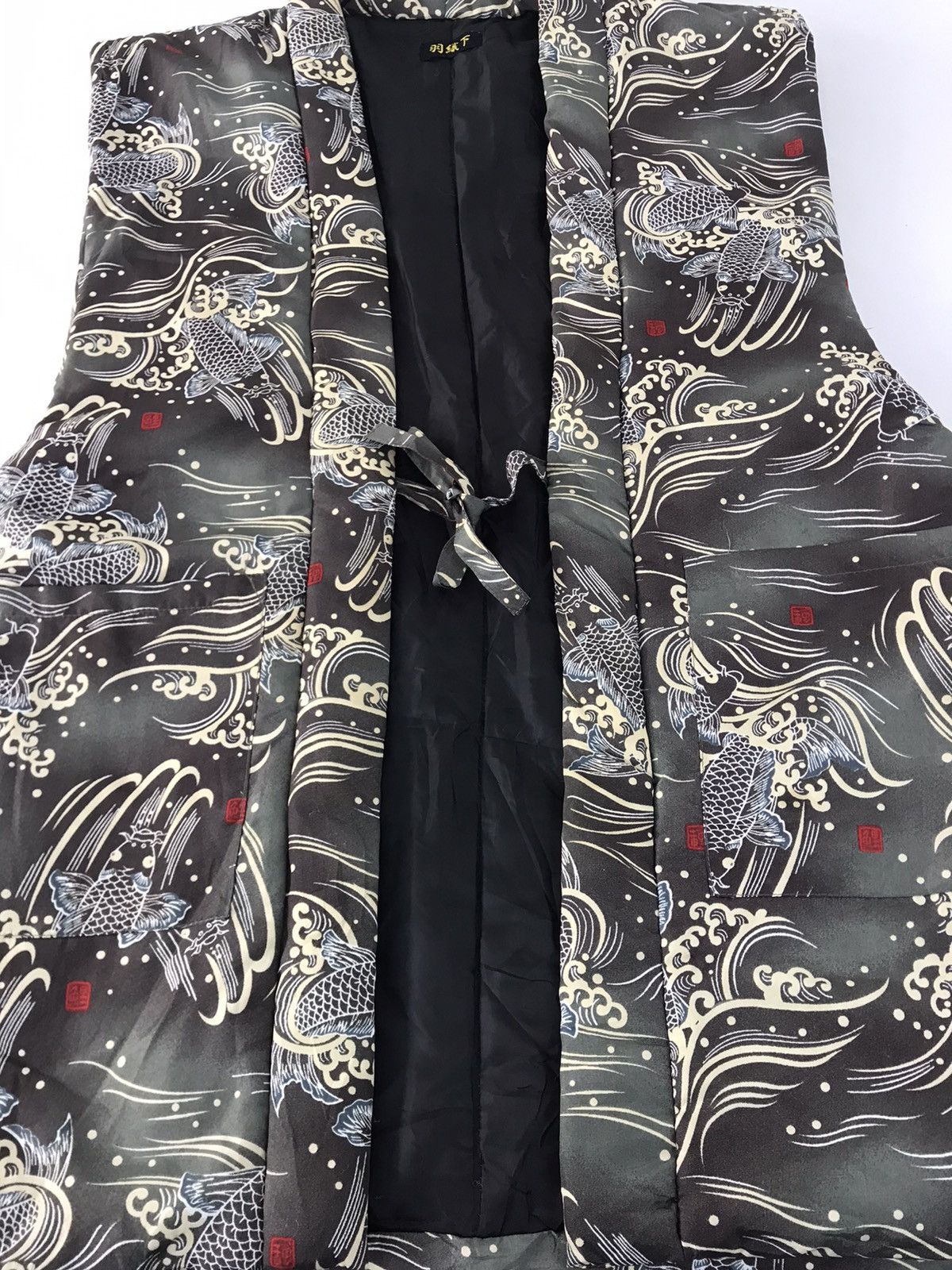 Japanese Brand Quilted Noragi Hanten Japanese Traditional Haori Koi Fish Size US L / EU 52-54 / 3 - 3 Thumbnail