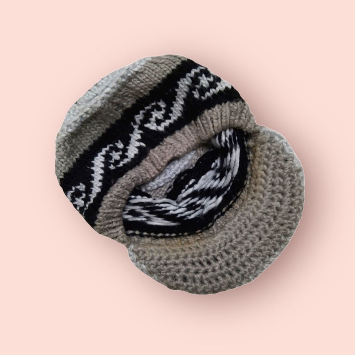Global Work × Japanese Brand RARE GLOBAL WORK KNITTED BEANIE HAT Size ONE SIZE - 9 Thumbnail