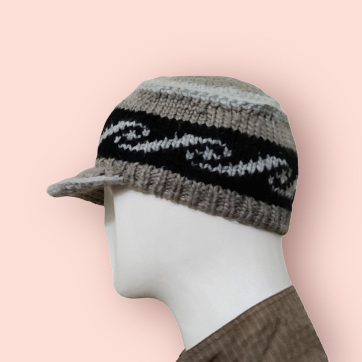 Global Work × Japanese Brand RARE GLOBAL WORK KNITTED BEANIE HAT Size ONE SIZE - 5 Thumbnail