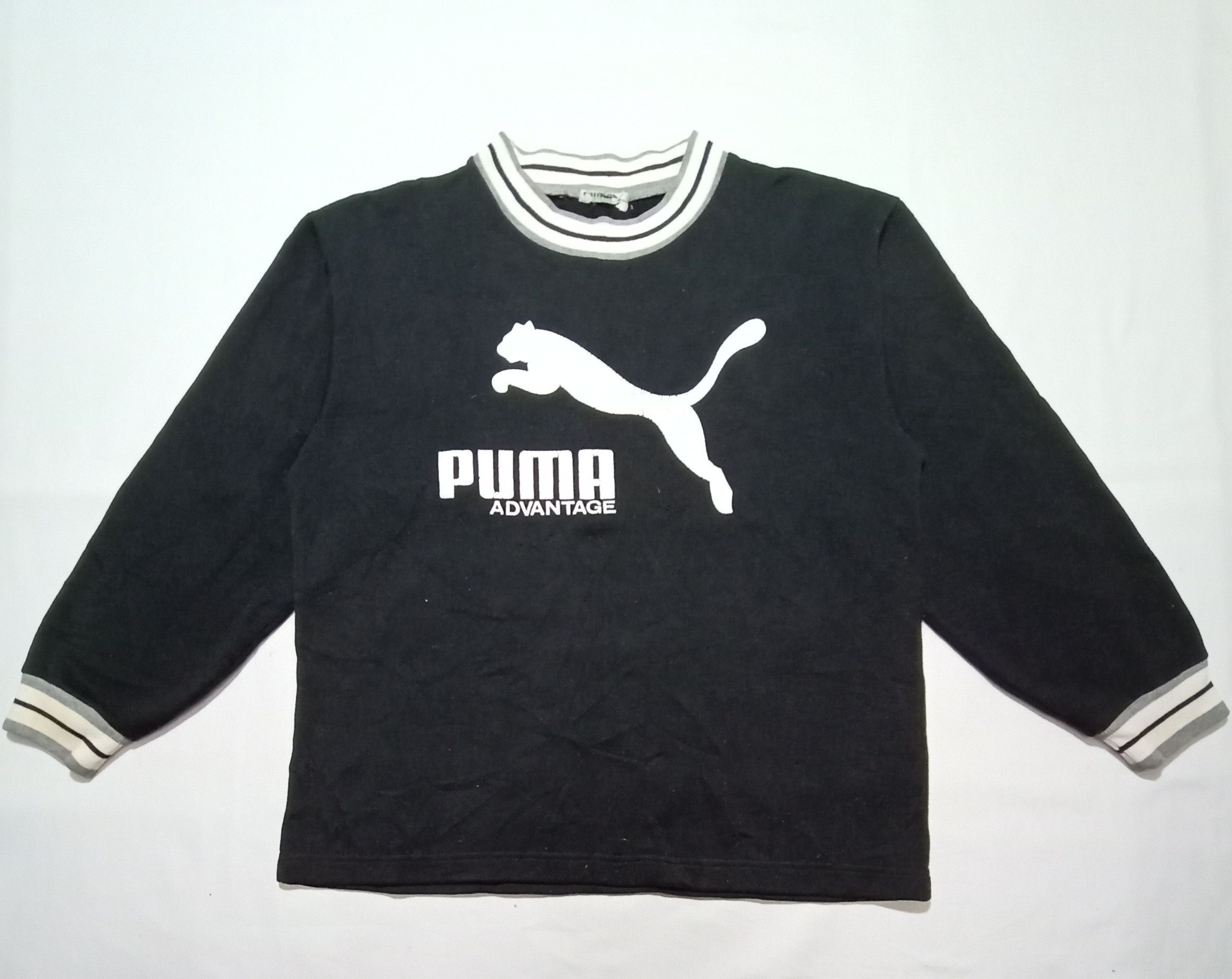 Puma Puma Black Sweatshirt Pullover Jumper Big Logo Crewneck Size M / US 6-8 / IT 42-44 - 1 Thumbnail