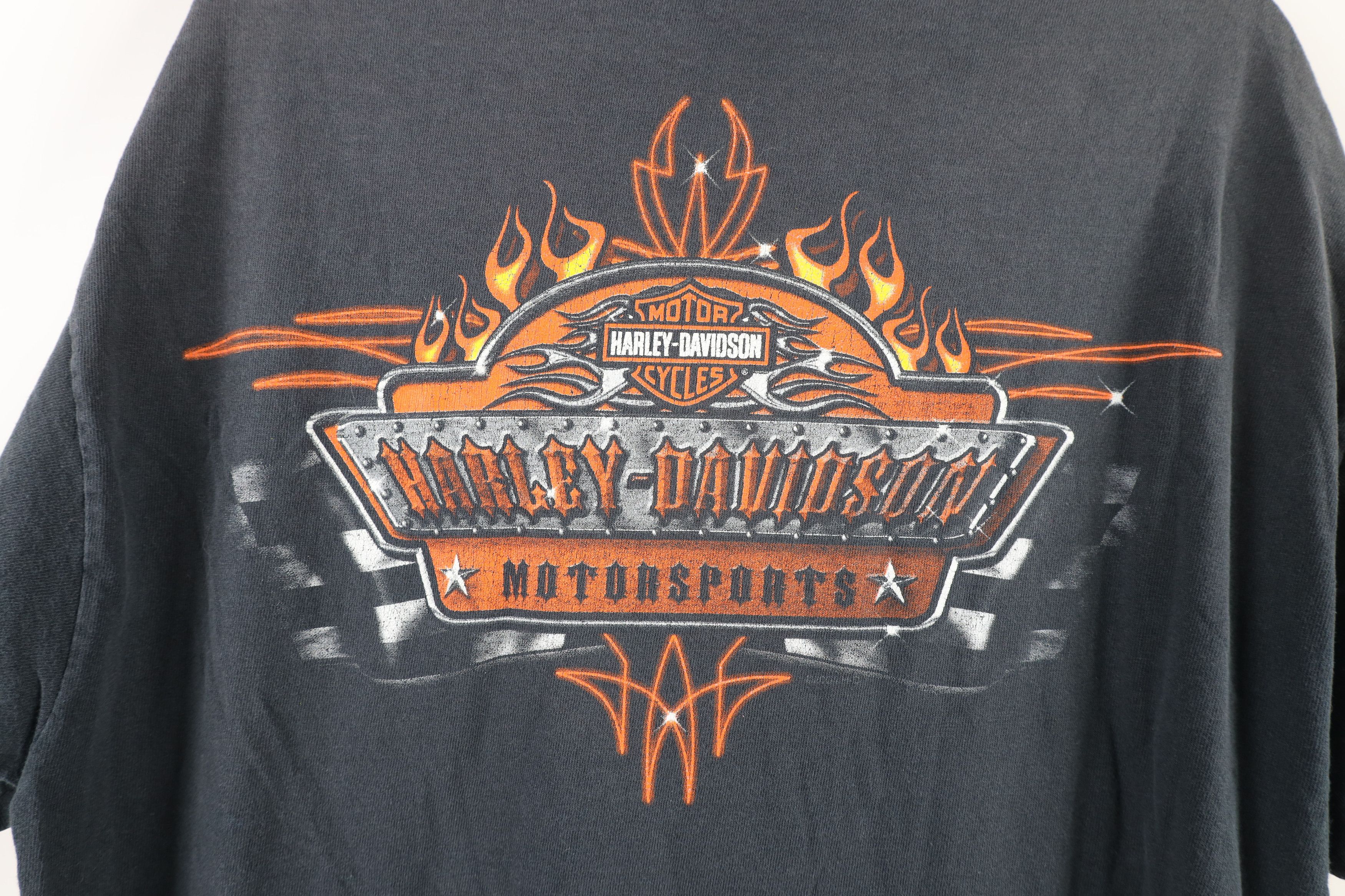 Harley Davidson × Vintage Vintage Y2K 2004 Harley Davidson Flames Pocket T-Shirt Size US L / EU 52-54 / 3 - 10 Thumbnail