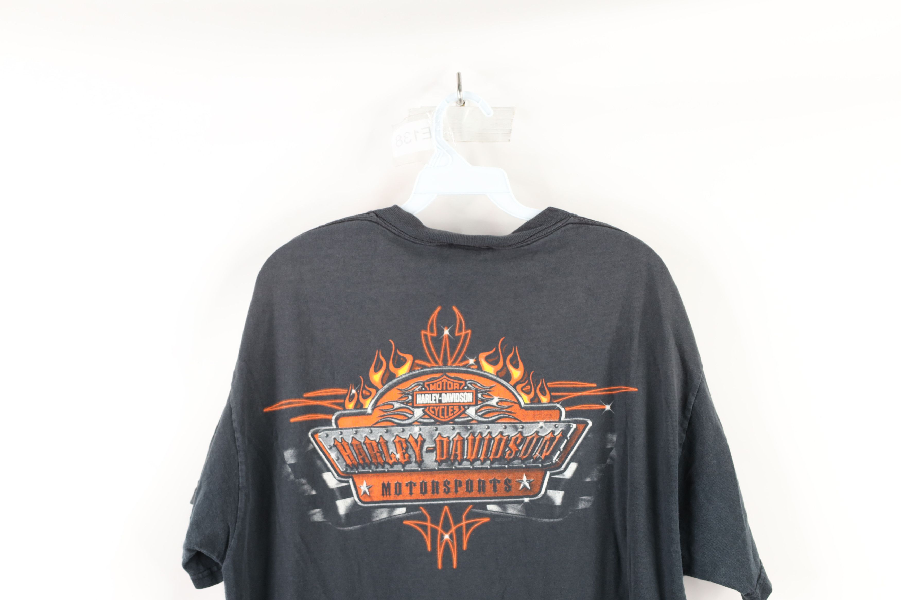 Harley Davidson × Vintage Vintage Y2K 2004 Harley Davidson Flames Pocket T-Shirt Size US L / EU 52-54 / 3 - 12 Thumbnail