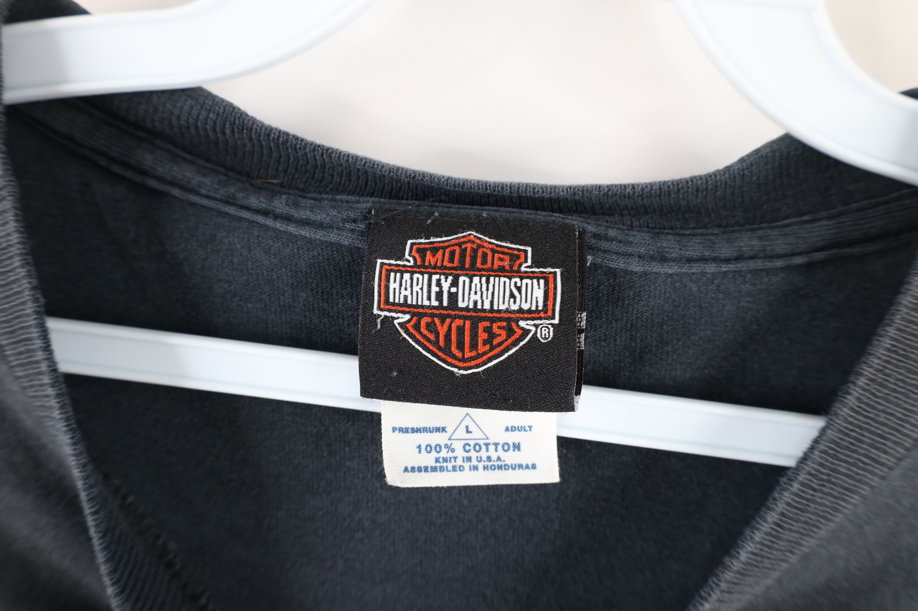 Harley Davidson × Vintage Vintage Y2K 2004 Harley Davidson Flames Pocket T-Shirt Size US L / EU 52-54 / 3 - 9 Thumbnail