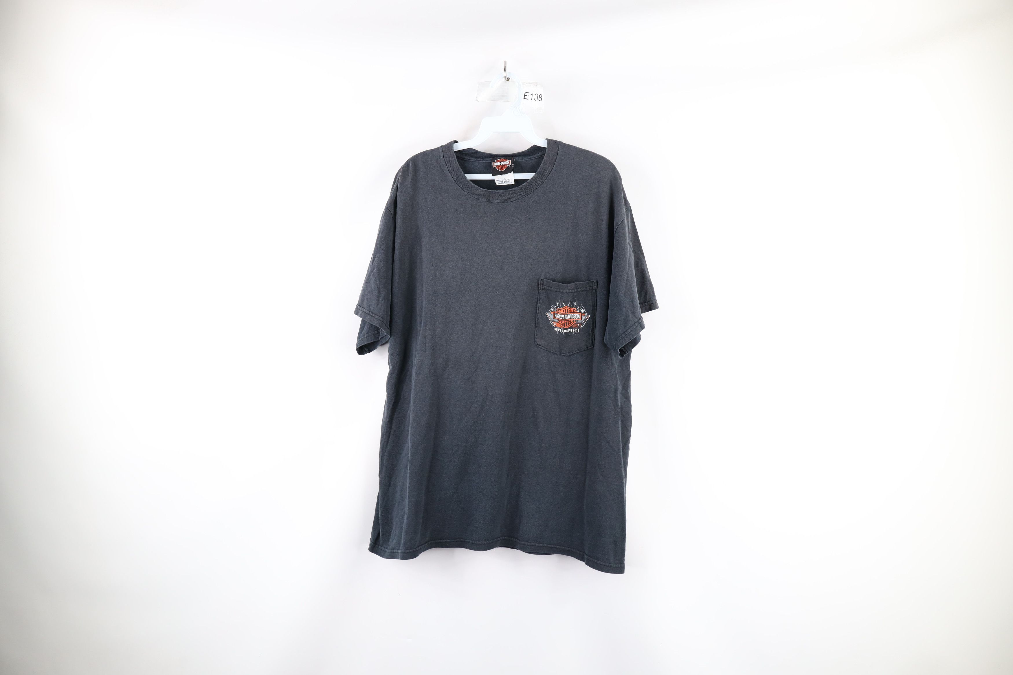 Harley Davidson × Vintage Vintage Y2K 2004 Harley Davidson Flames Pocket T-Shirt Size US L / EU 52-54 / 3 - 1 Thumbnail