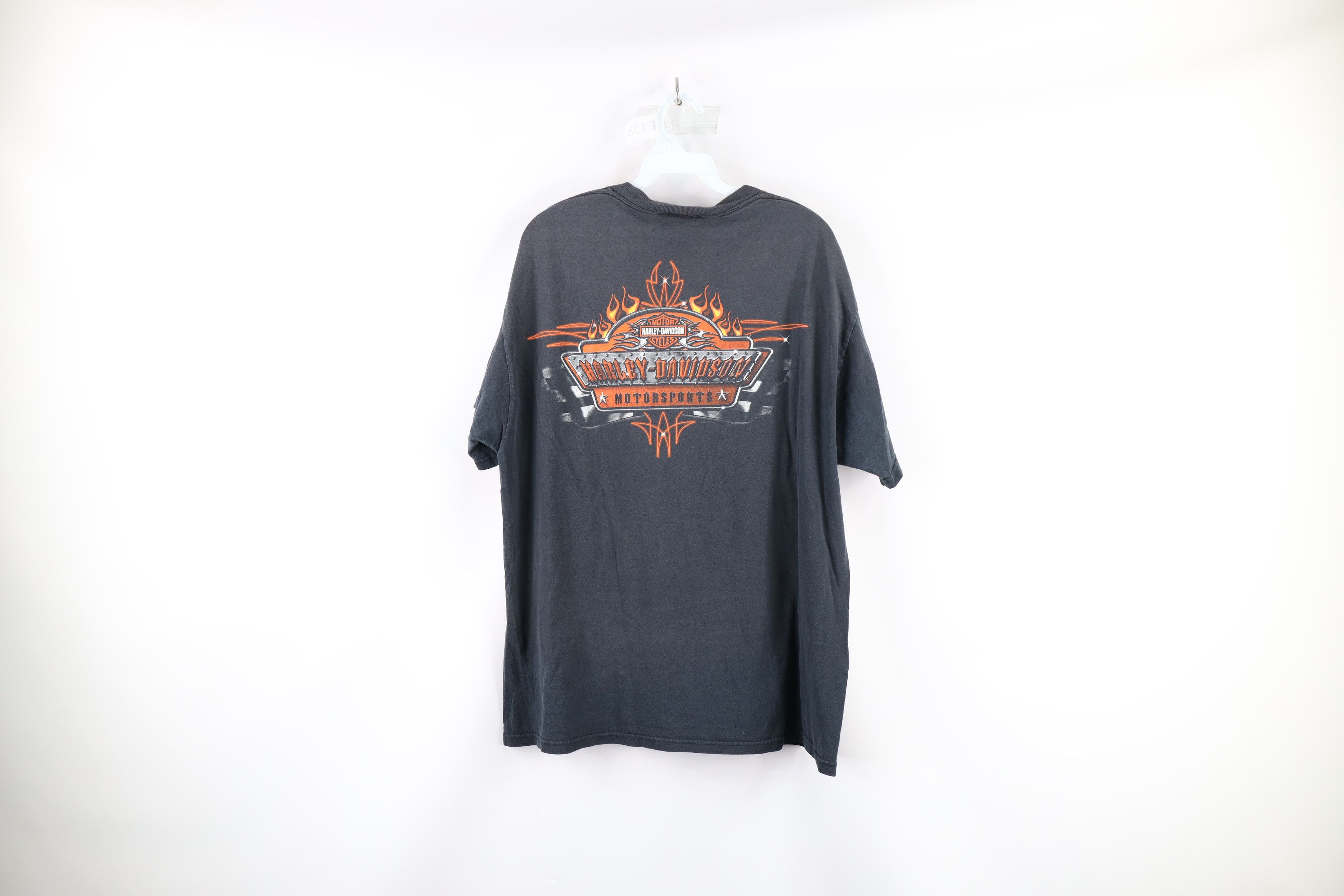 Harley Davidson × Vintage Vintage Y2K 2004 Harley Davidson Flames Pocket T-Shirt Size US L / EU 52-54 / 3 - 11 Thumbnail