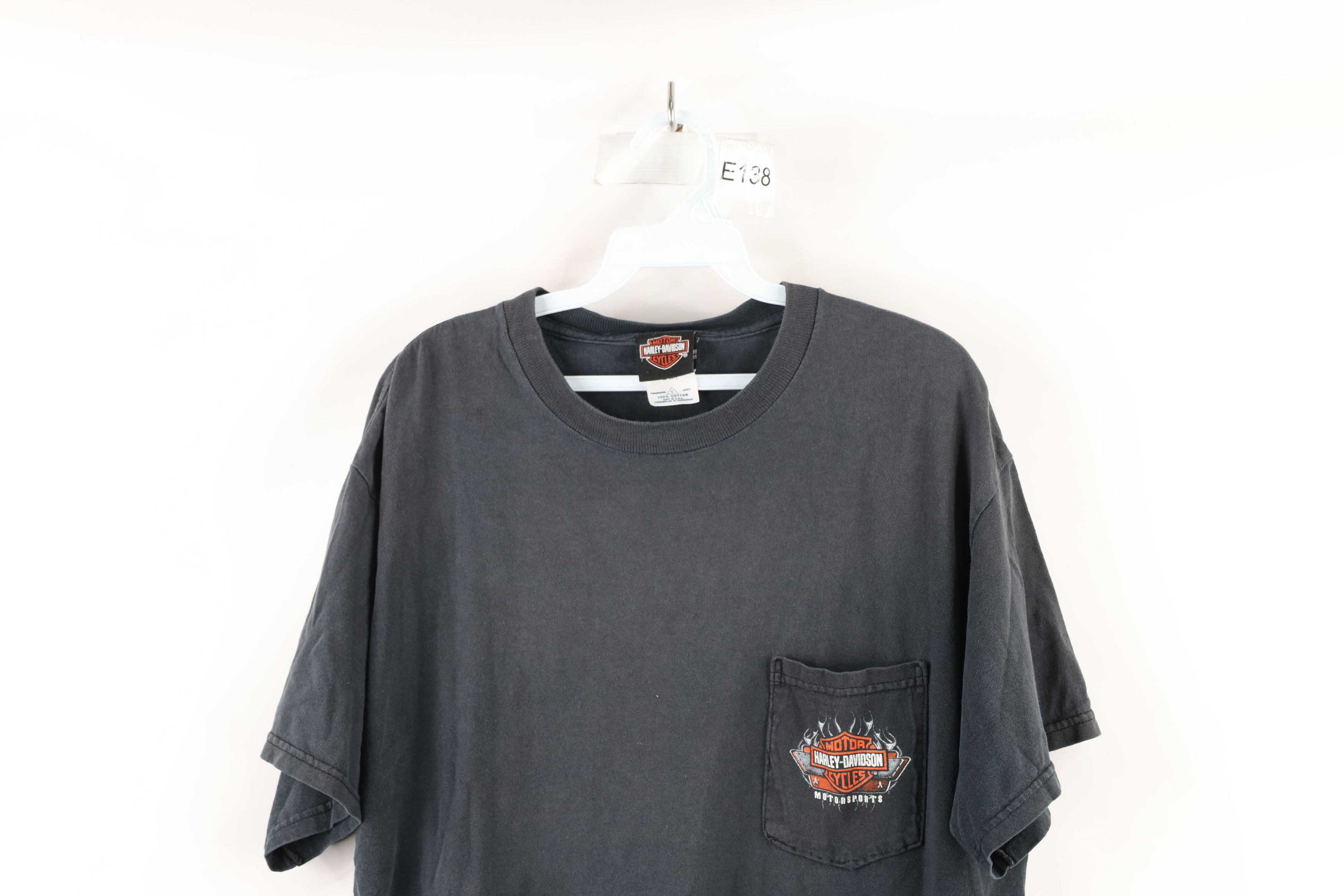 Harley Davidson × Vintage Vintage Y2K 2004 Harley Davidson Flames Pocket T-Shirt Size US L / EU 52-54 / 3 - 2 Thumbnail