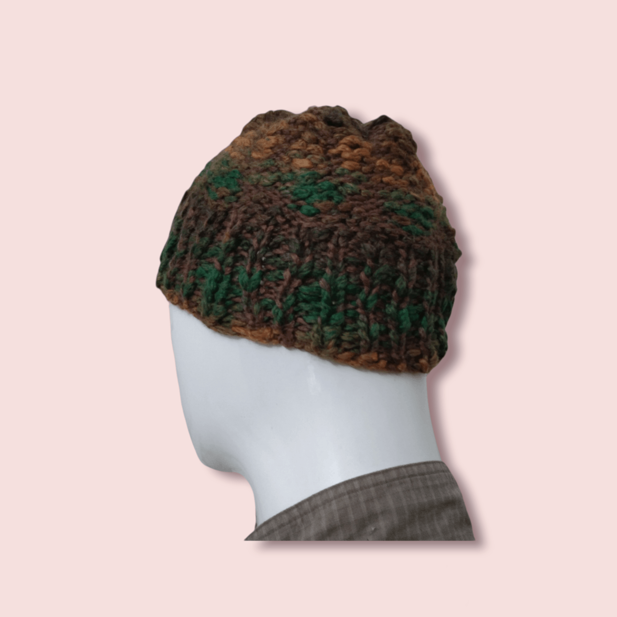 Handmade × Homespun Knitwear RARE MULTI COLOUR HANDMADE CROCHET KNITTED BEANIE Size ONE SIZE - 2 Thumbnail