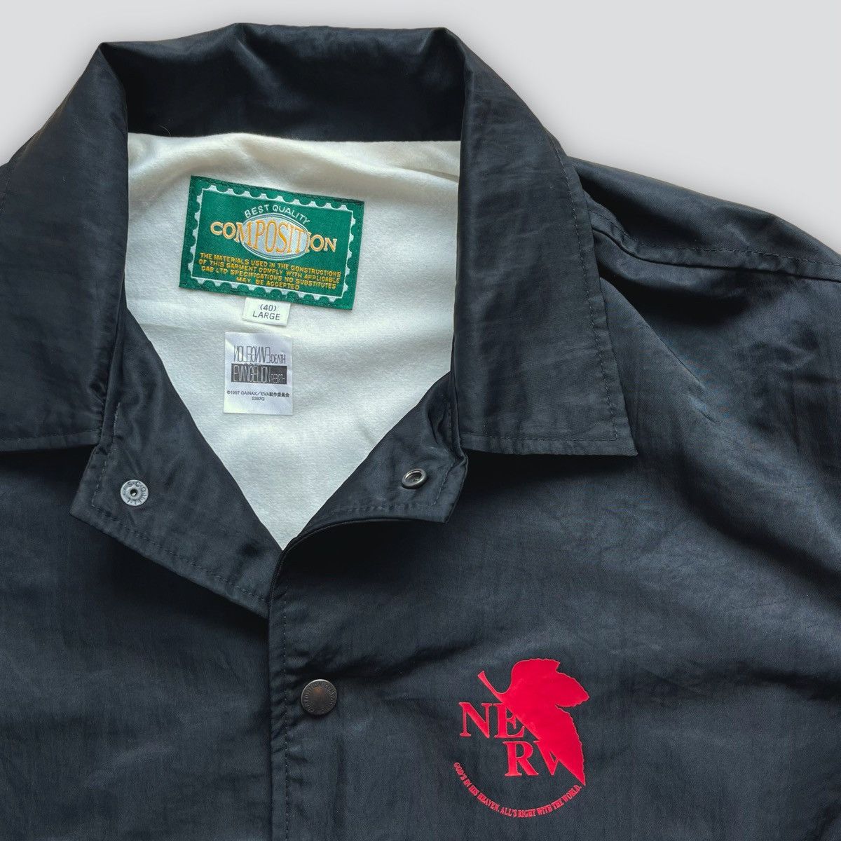 Rap Tees Rare Evangelion 1997 Bomber Jacket Size US L / EU 52-54 / 3 - 3 Thumbnail
