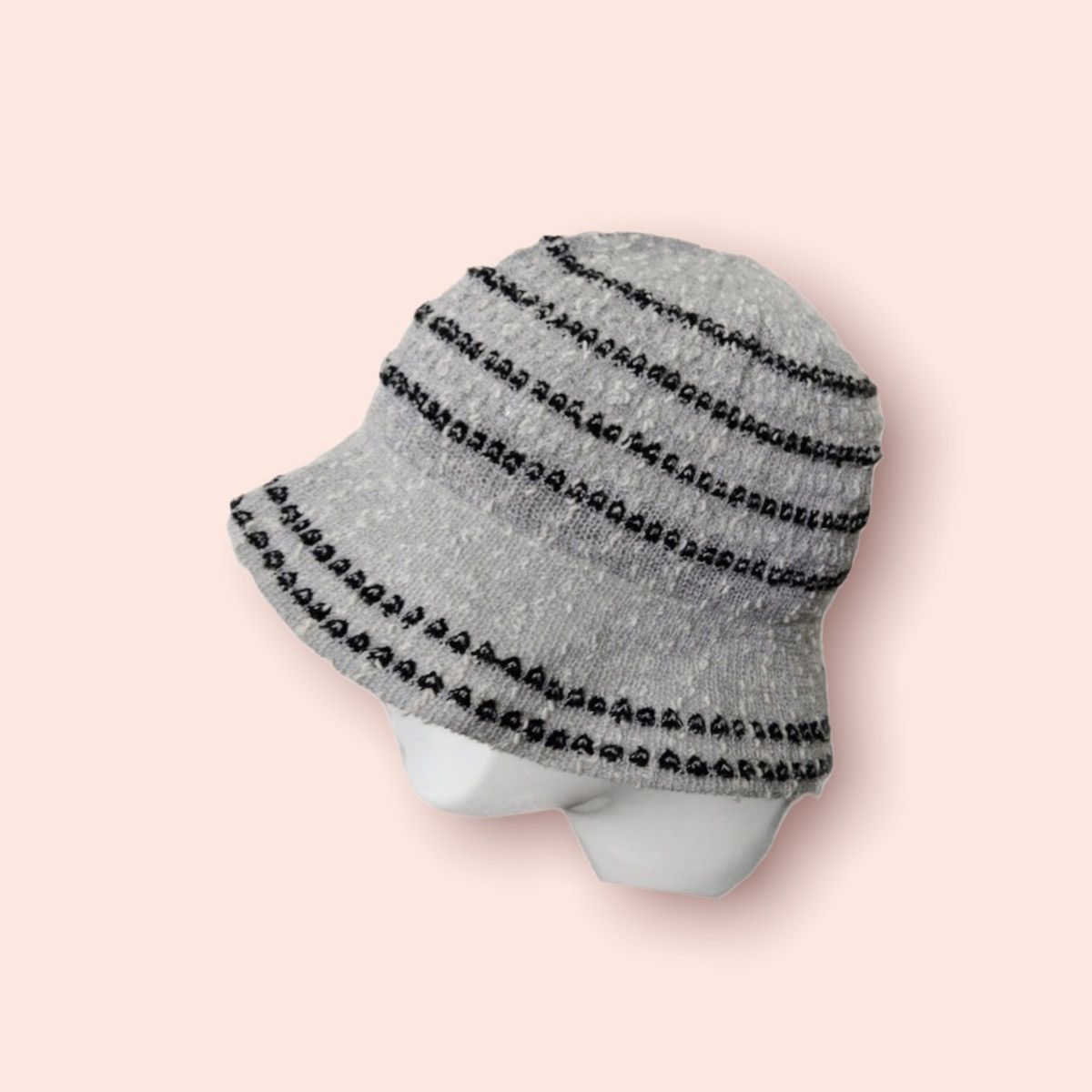 Japanese Brand × Other RARE DESIGN MESSY CROCHET KNITTED ROUND BUCKET HAT Size ONE SIZE - 5 Thumbnail