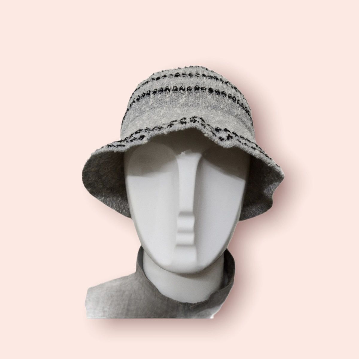 Japanese Brand × Other RARE DESIGN MESSY CROCHET KNITTED ROUND BUCKET HAT Size ONE SIZE - 2 Thumbnail
