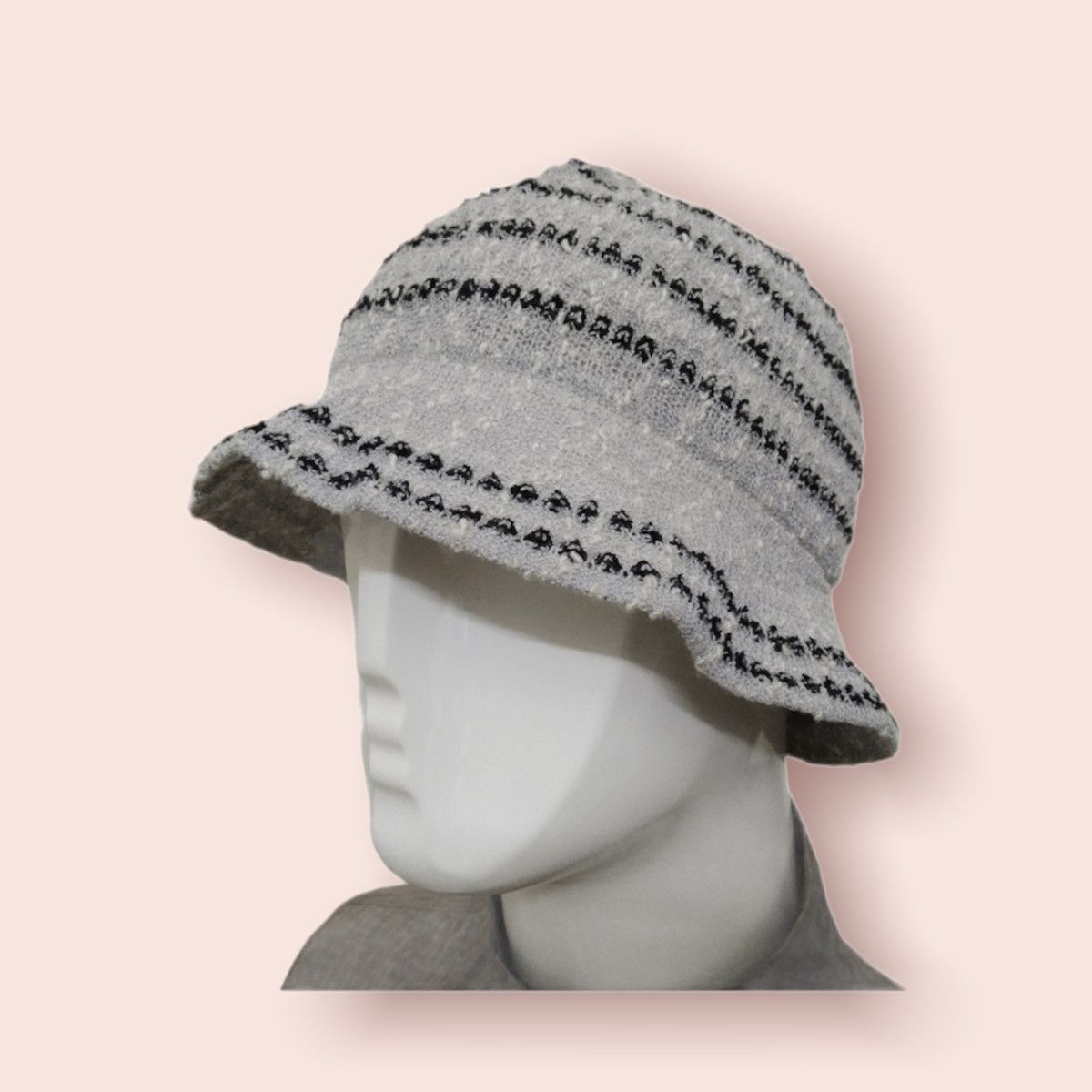 Japanese Brand × Other RARE DESIGN MESSY CROCHET KNITTED ROUND BUCKET HAT Size ONE SIZE - 4 Thumbnail