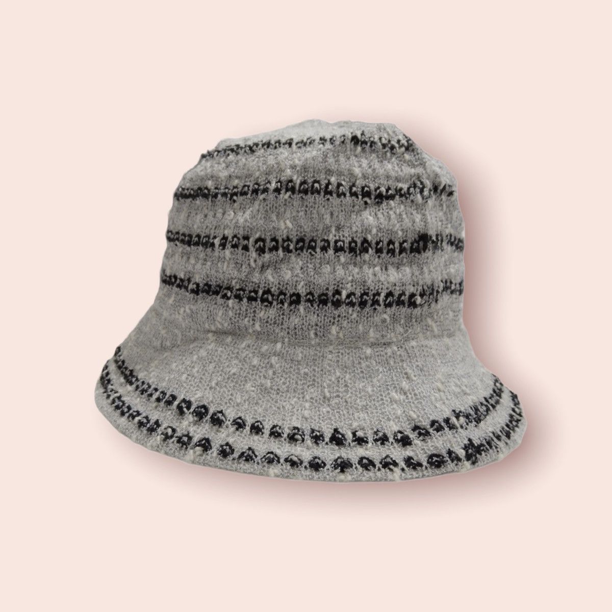 Japanese Brand × Other RARE DESIGN MESSY CROCHET KNITTED ROUND BUCKET HAT Size ONE SIZE - 7 Thumbnail