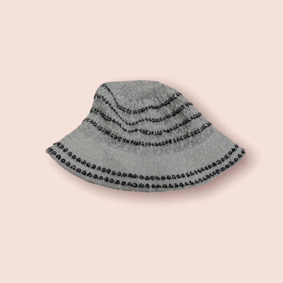 Japanese Brand × Other RARE DESIGN MESSY CROCHET KNITTED ROUND BUCKET HAT Size ONE SIZE - 14 Thumbnail